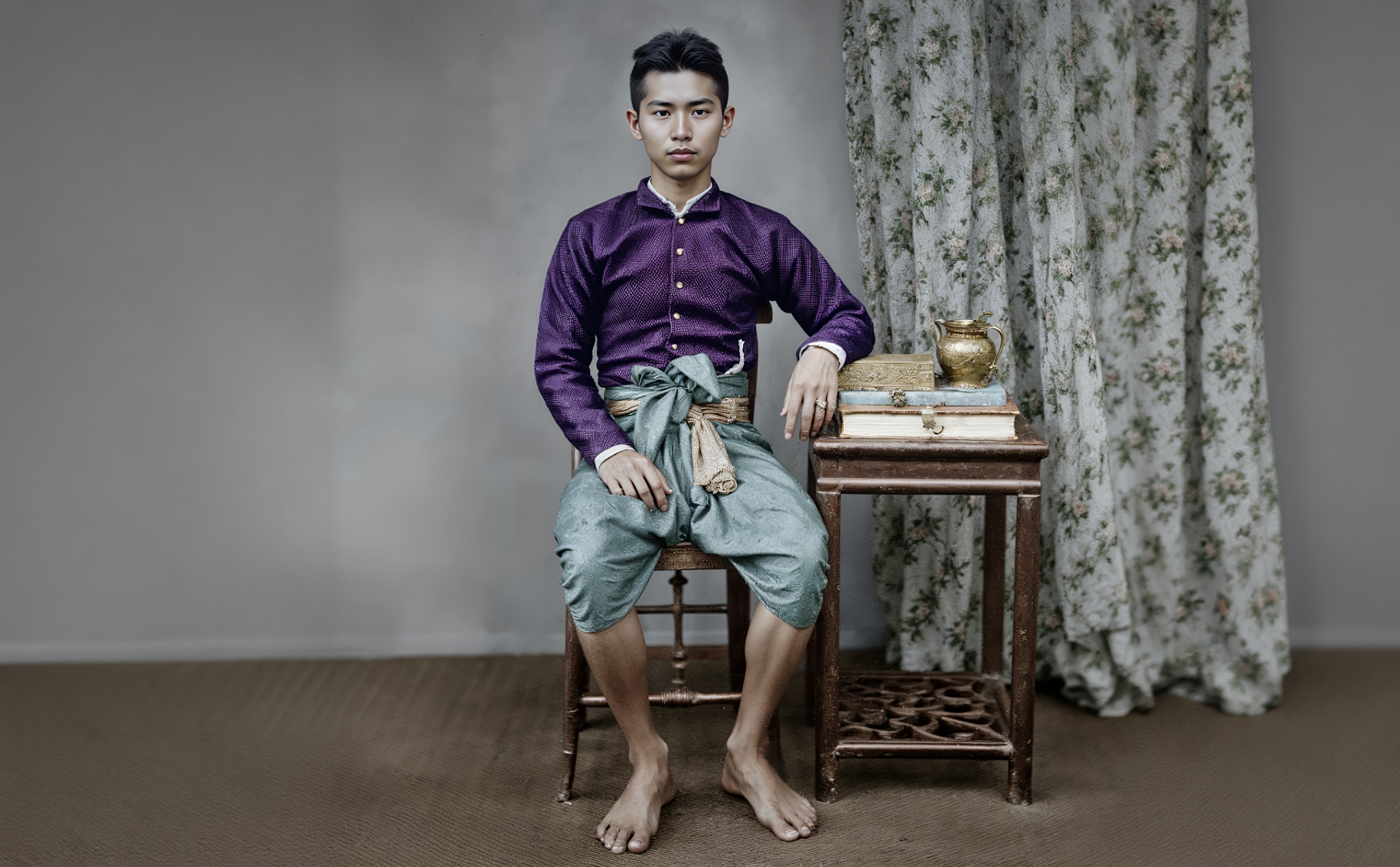 The Evolution of Male Attire in Early Rattanakosin: A Visual Collection of Men Wearing Shirts