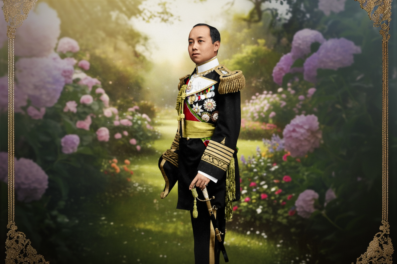 พระบรมฉายาลักษณ์ของพระบาทสมเด็จพระมงกุฎเกล้าเจ้าอยู่หัว (รัชกาลที่ ๖) ในฉลองพระองค์หลากหลายรูปแบบ