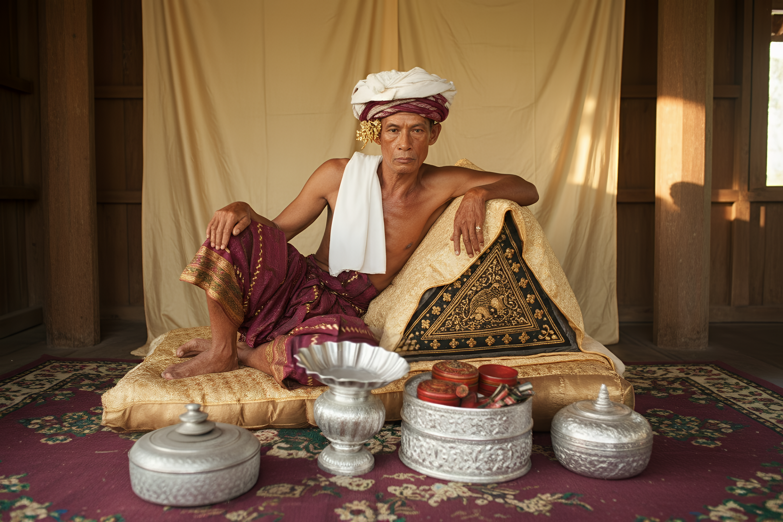 เจ้าราชวงศ์ (สุริยะ ณ น่าน) แต่งกายอย่างชาวลื้อ