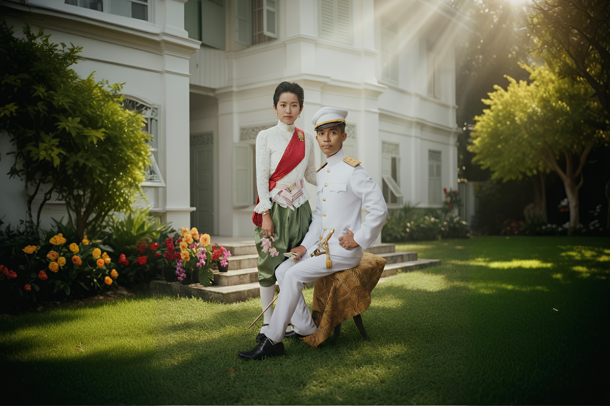 กรมหลวงนครไชยศรีสุรเดช และหม่อมเจ้าหญิงประวาศสวัสดี