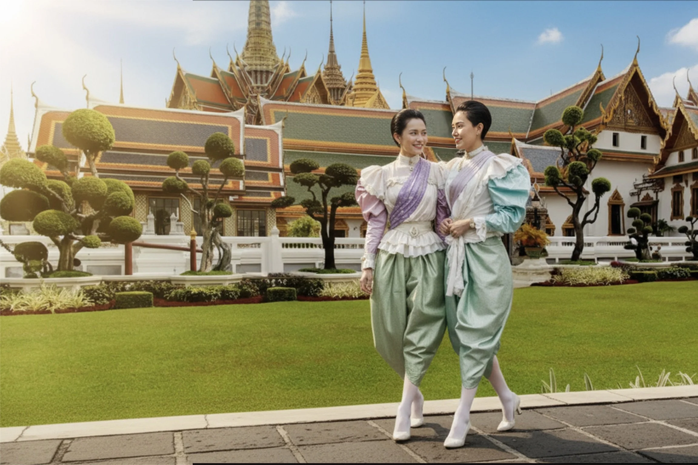 คู่สีประจำวันแบบสวัสดิรักษา วันอังคาร คือ “นุ่งโศก ห่มพวงอังกาบ” (นุ่งผ้าสีเขียวอ่อน ห่มผ้าสีม่วงอ่อน)