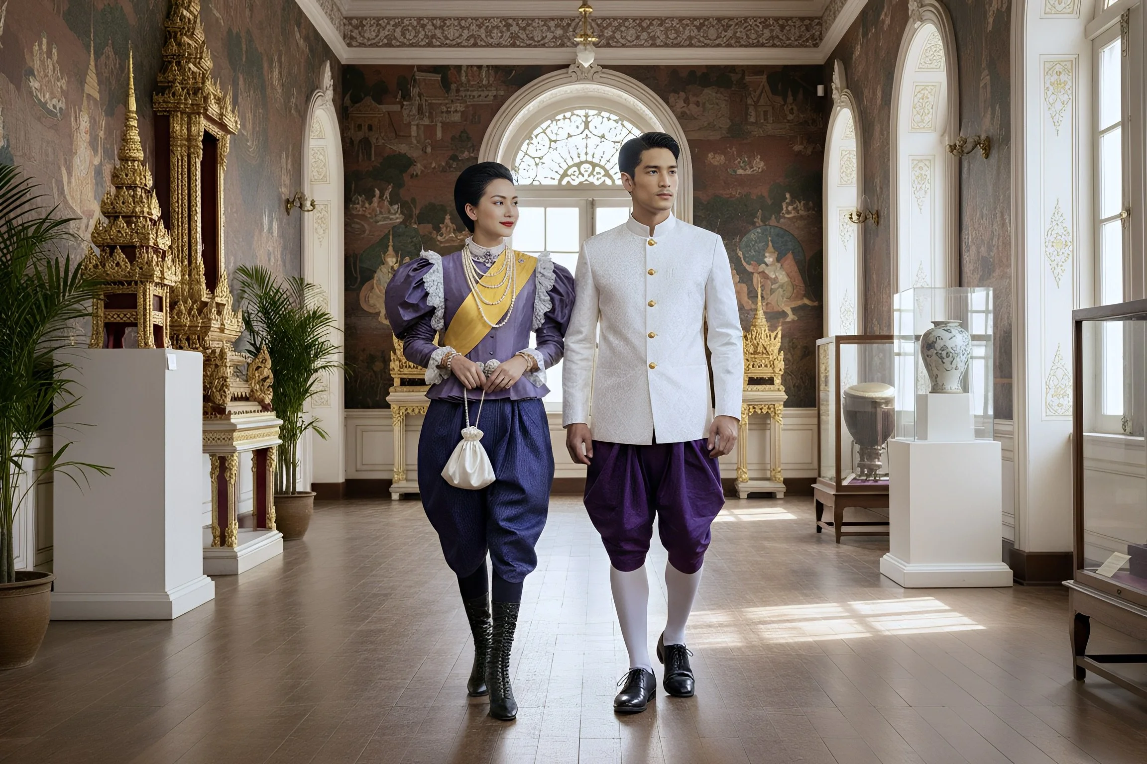 คู่สีสวัสดิรักษา “วันศุกร์ – นุ่งเมฆคราม ห่มจันทร์” และวัน “วันพิพิธภัณฑ์ไทย”