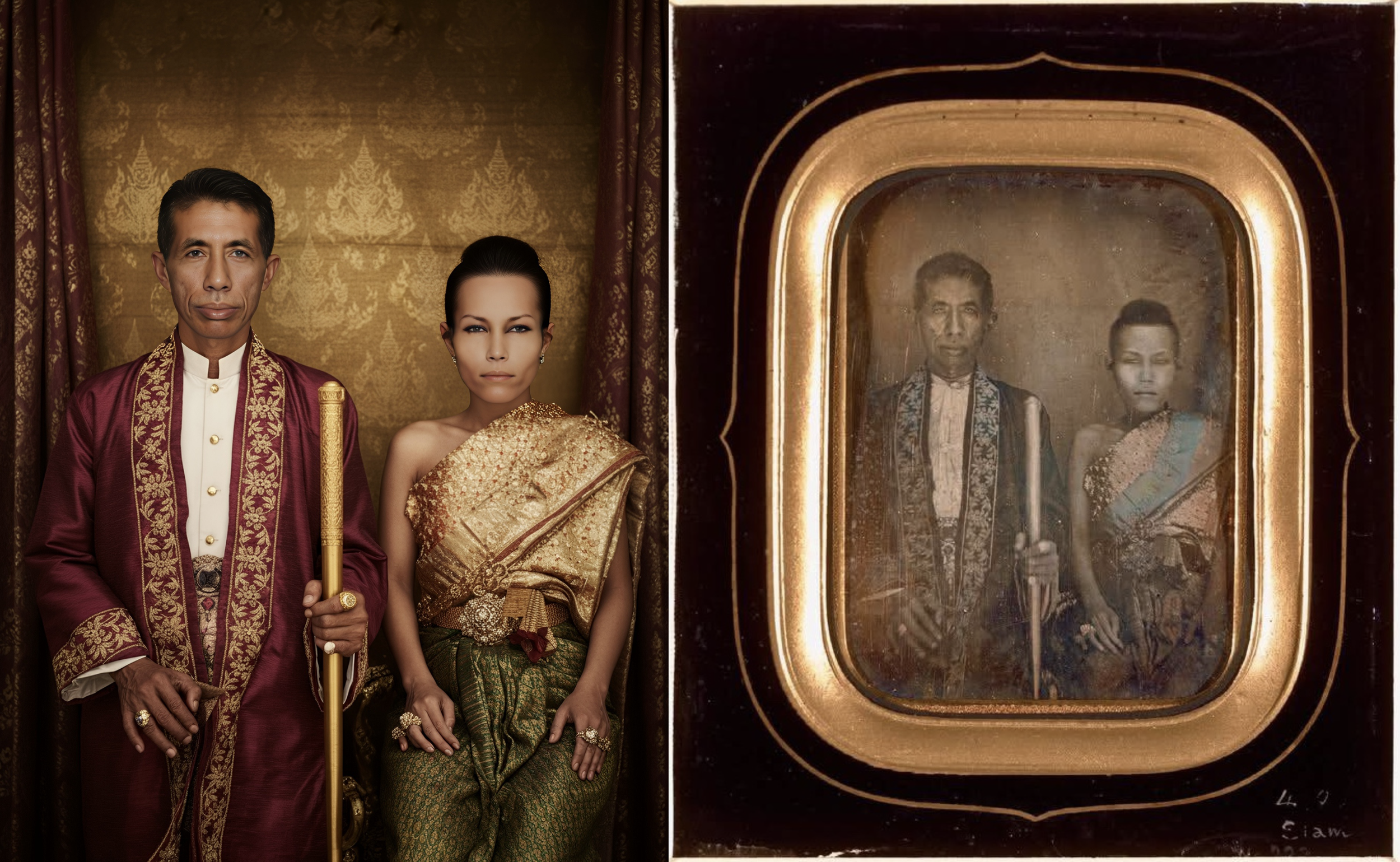 พระบรมฉายาลักษณ์รัชกาลที่ ๔ และสมเด็จพระเทพศิรินทราบรมราชินี: จากภาพดาแกร์โรไทป์สู่การบูรณะด้วยเทคโนโลยี AI