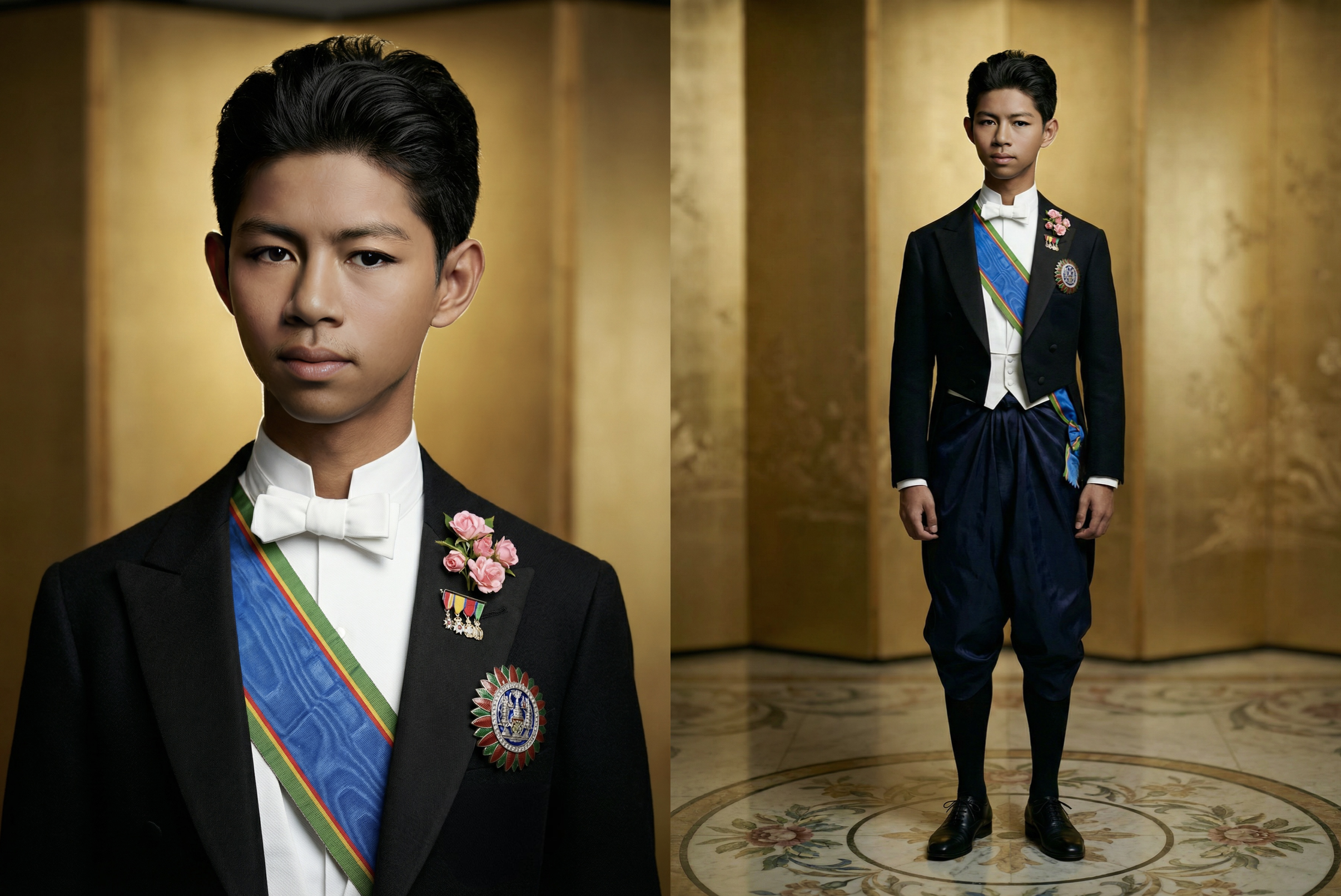 “เจ้าฟ้ามหาวชิรุณหิศ” ทรงฉลองพระองค์ในชุด white tie evening dress