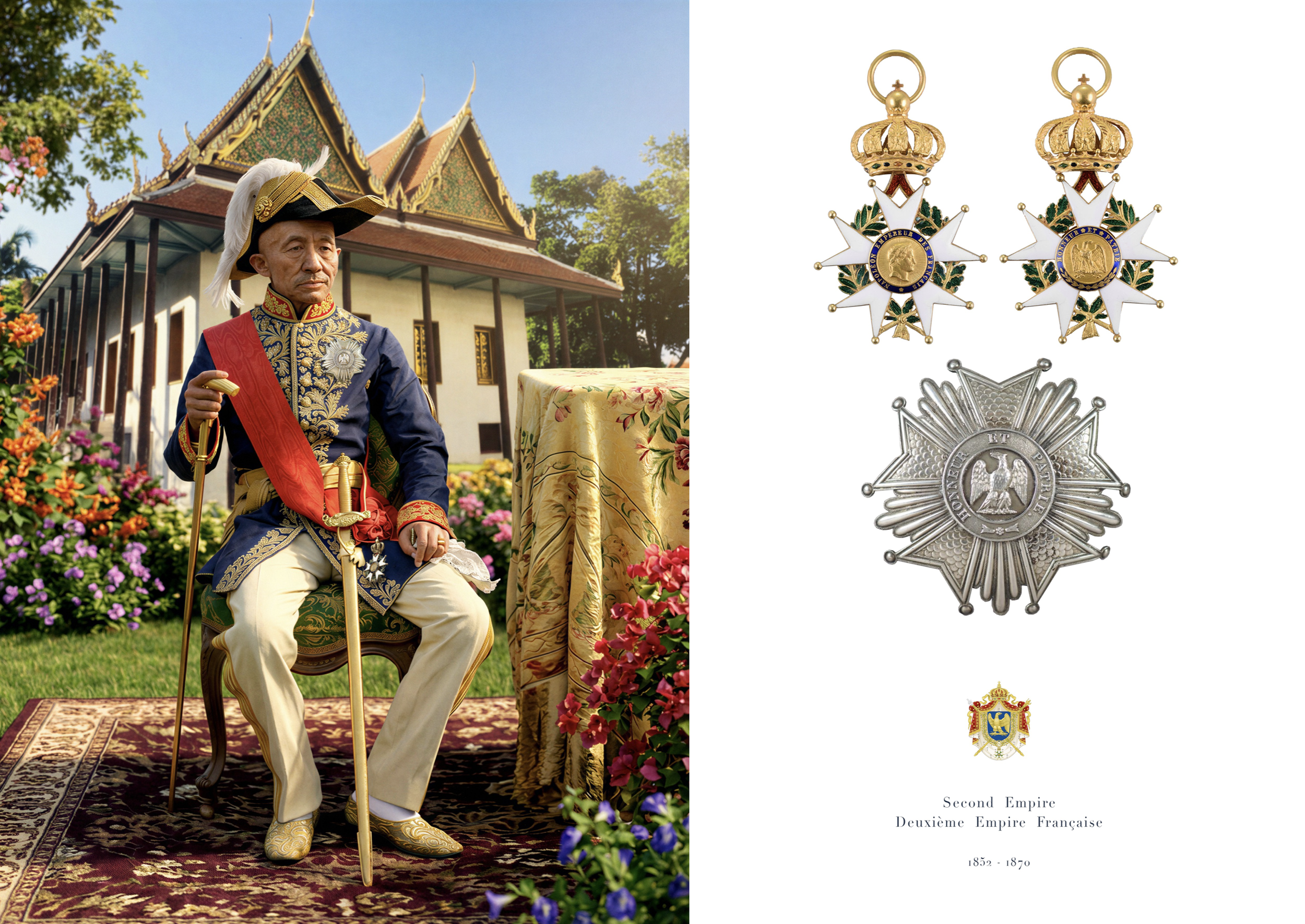 พระบาทสมเด็จพระจอมเกล้าเจ้าอยู่หัว ฉลองพระองค์เต็มยศแบบฝรั่งเศส