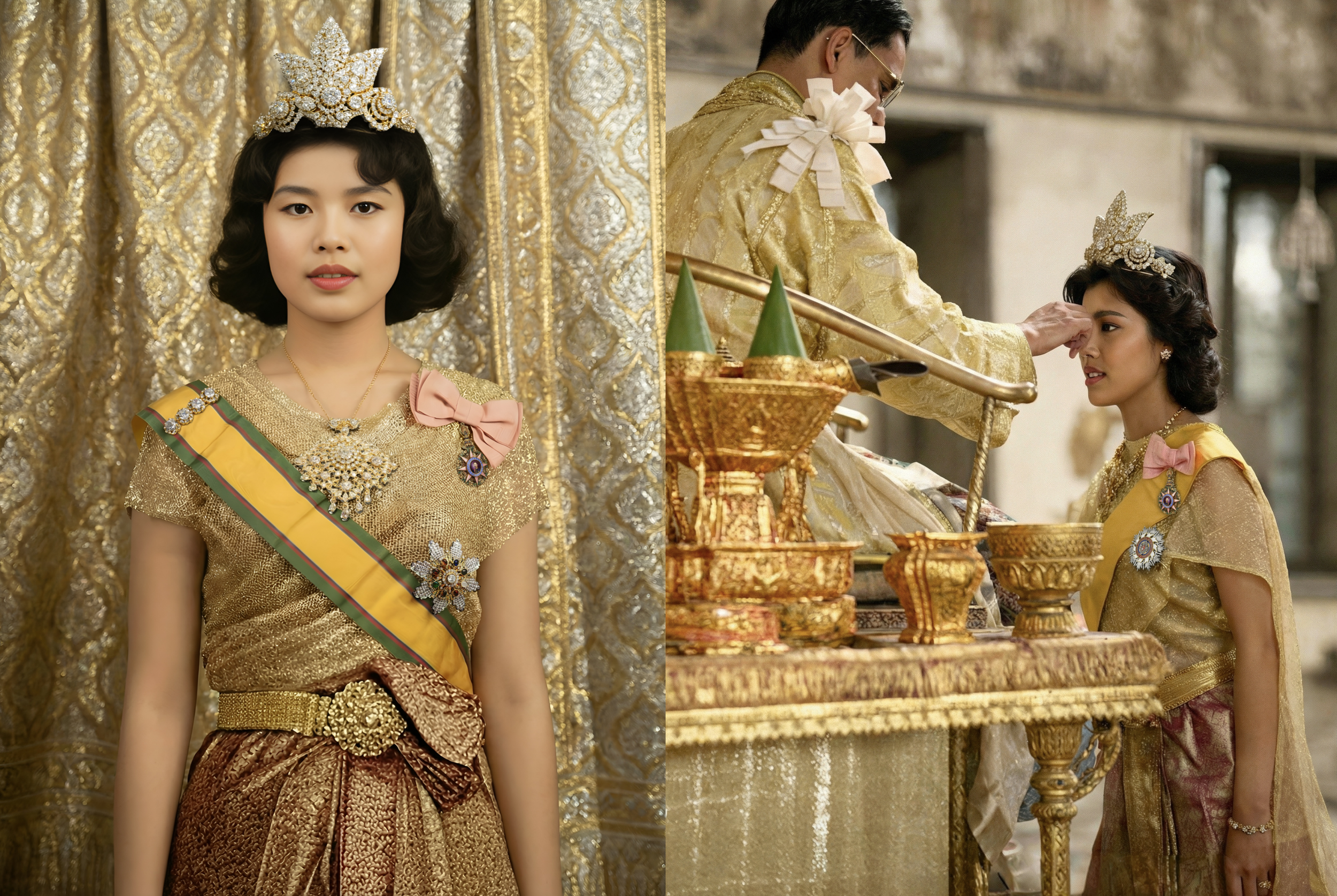 สมเด็จพระนางเจ้าสิริกิติ์ฯ และเทียร่าแห่งพระราชพิธีบรมราชาภิเษก