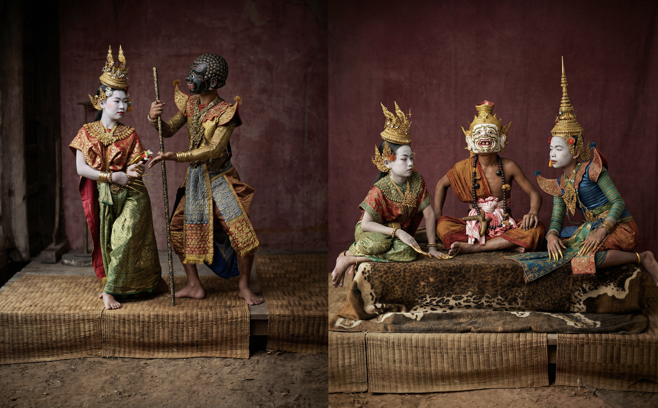 ภาพคณะละครรำสมัยรัชกาลที่ 5 โดย Wilhelm J. Burger