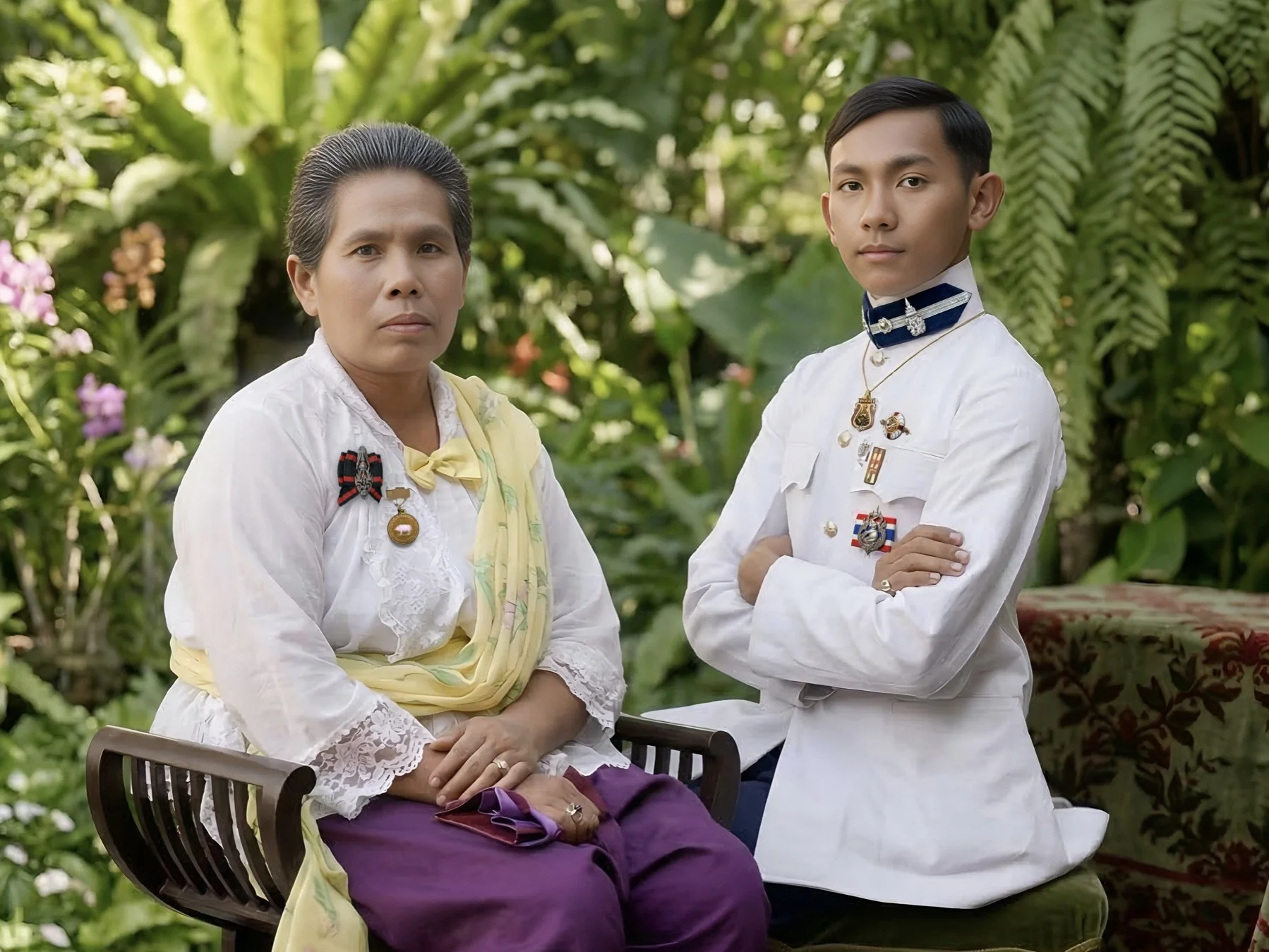 ท่านผู้หญิงเสงี่ยม สุเรนทราธิบดี และ ม.ล. ปิ่น มาลากุล