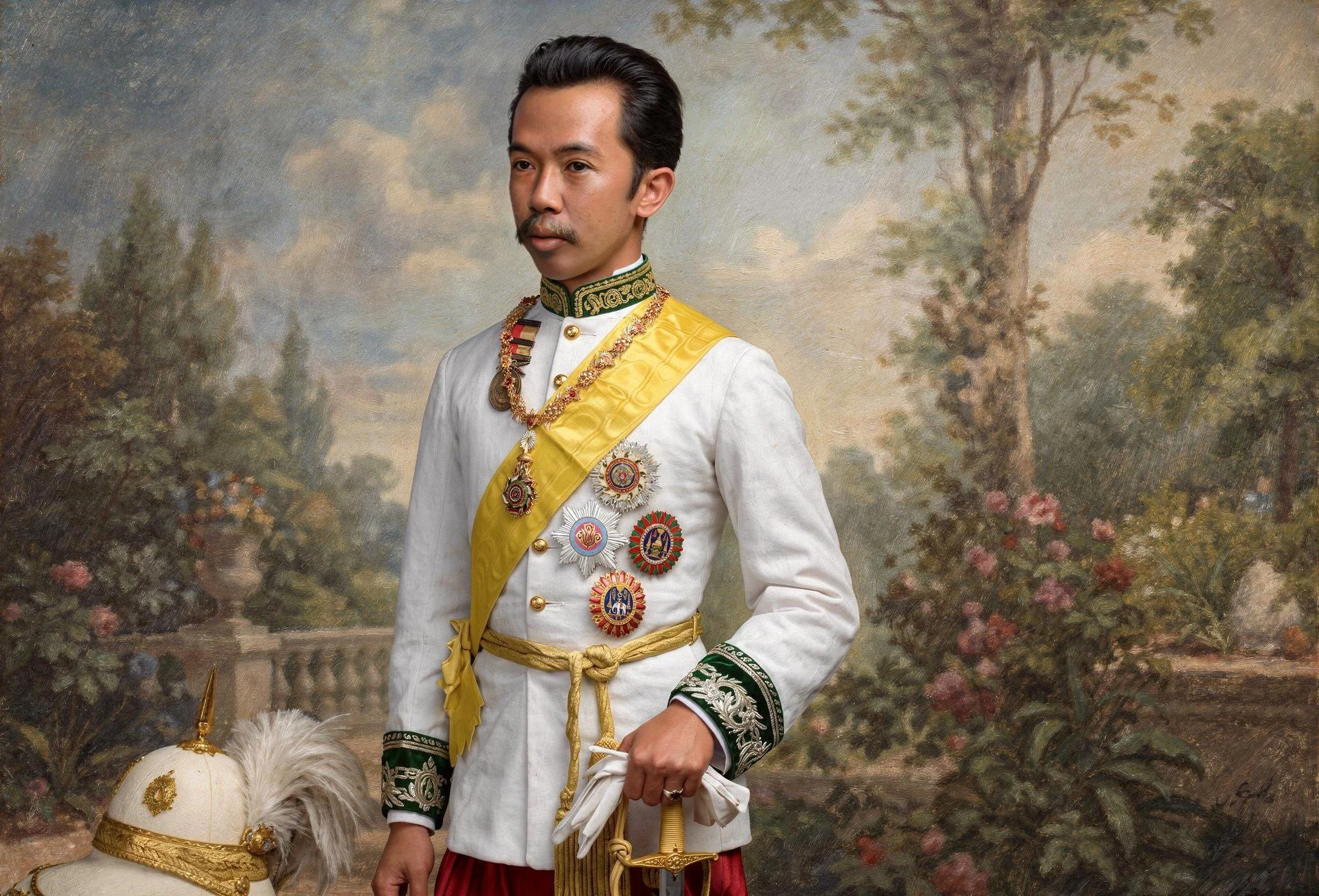 สมเด็จพระเจ้าบรมวงศ์เธอ กรมพระยาดำรงราชานุภาพ และฉลองพระองค์ "คณาภยันดร" แห่ง เครื่องขัตติยราชอิสริยาภรณ์อันมีเกียรติคุณรุ่งเรืองยิ่งมหาจักรีบรมราชวงศ์