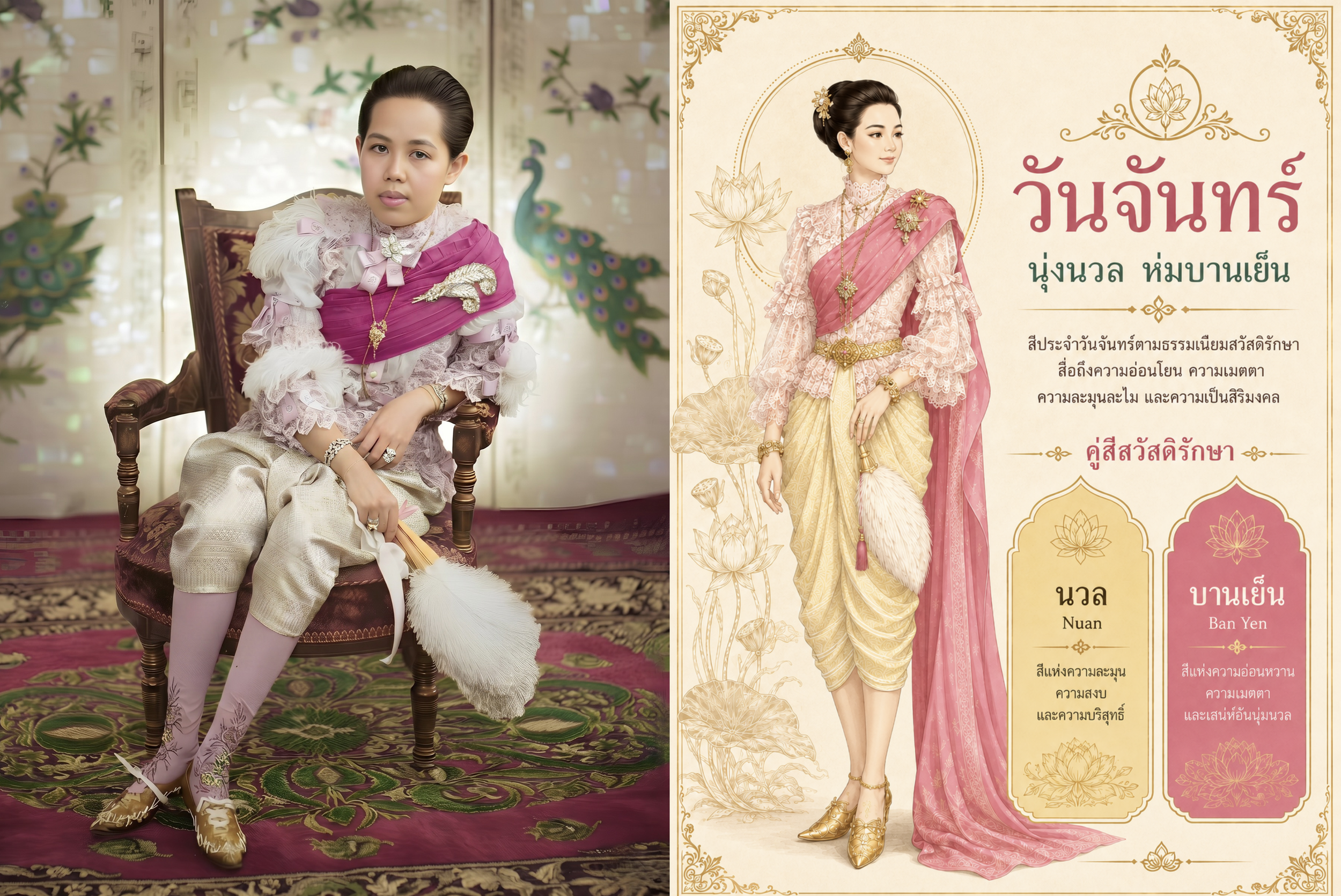สวัสดิรักษาและแฟชั่นในราชสำนักสยาม วันจันทร์: นุ่งสีนวล ห่มบานเย็น (ตอนที่ ๓)