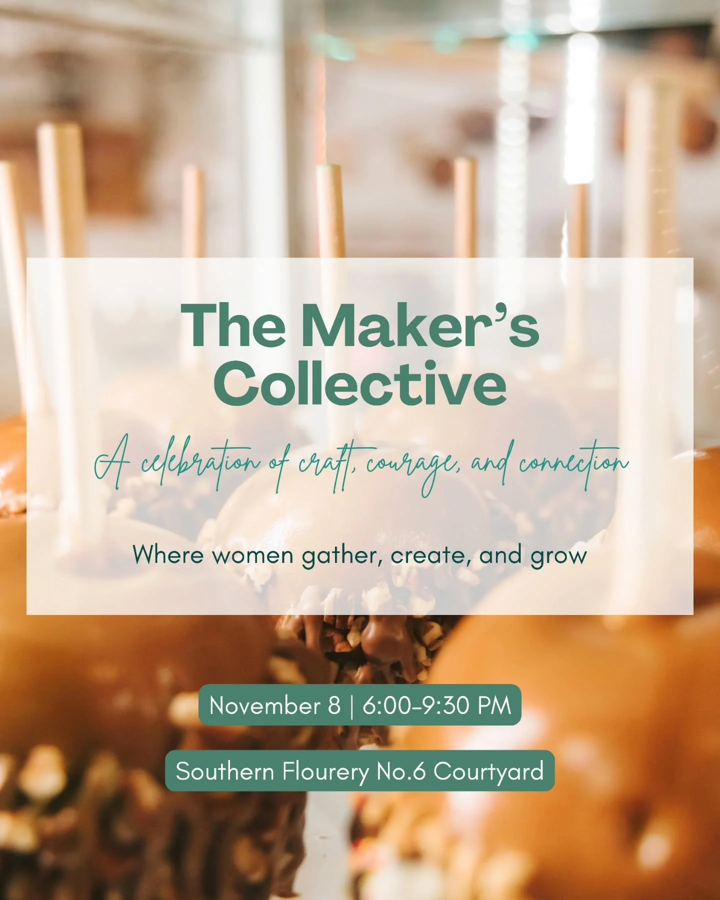 The Maker&rsquo;s Collective
A celebration of craft, courage, and connection.

On November 8, we&rsquo;re gathering a small circle of women who lead with their hands, their creativity, and their stories, to exchange what we create and sell, to champi