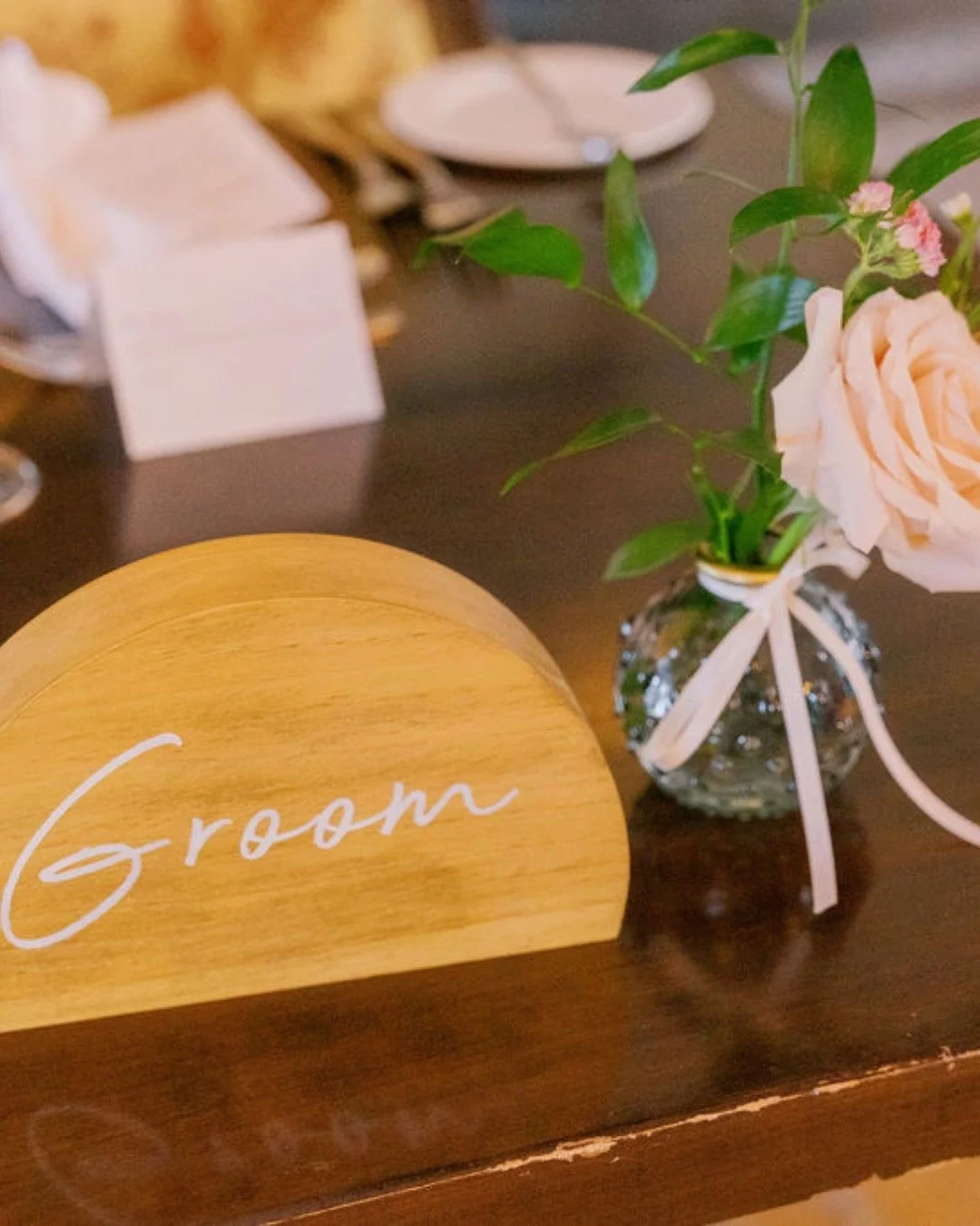 The little details always end up doing a lot of heavy lifting at a wedding.

Not because guests are closely inspecting every table &mdash; but because thoughtful details are what make a wedding feel personal instead of generic.

The florals, textures
