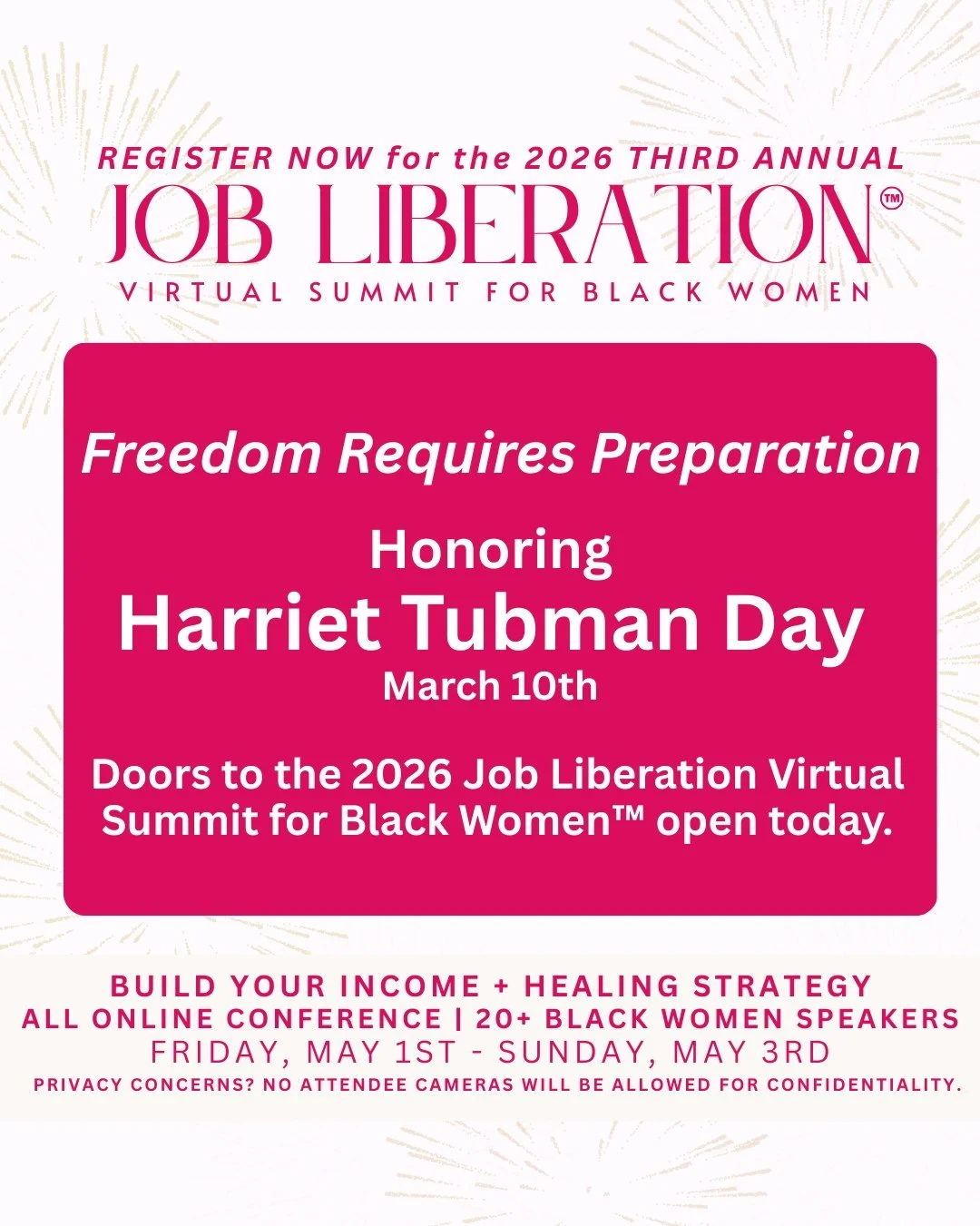 Today is Harriet Tubman Day.

A day honoring an incredibly powerful woman who didn&rsquo;t just escape &mdash; she prepared routes, built strategy, and helped others move toward freedom.

That spirit is exactly why we chose today to open the doors to