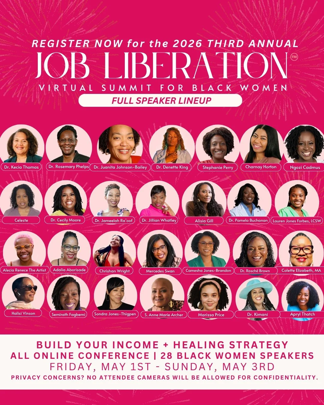 300+ Black Women have already registered.

This space is filling with women who are ready for:
clarity, stability, and real options.

Here&rsquo;s a look at the incredible speakers who will be guiding these conversations.

If you&rsquo;ve been thinki