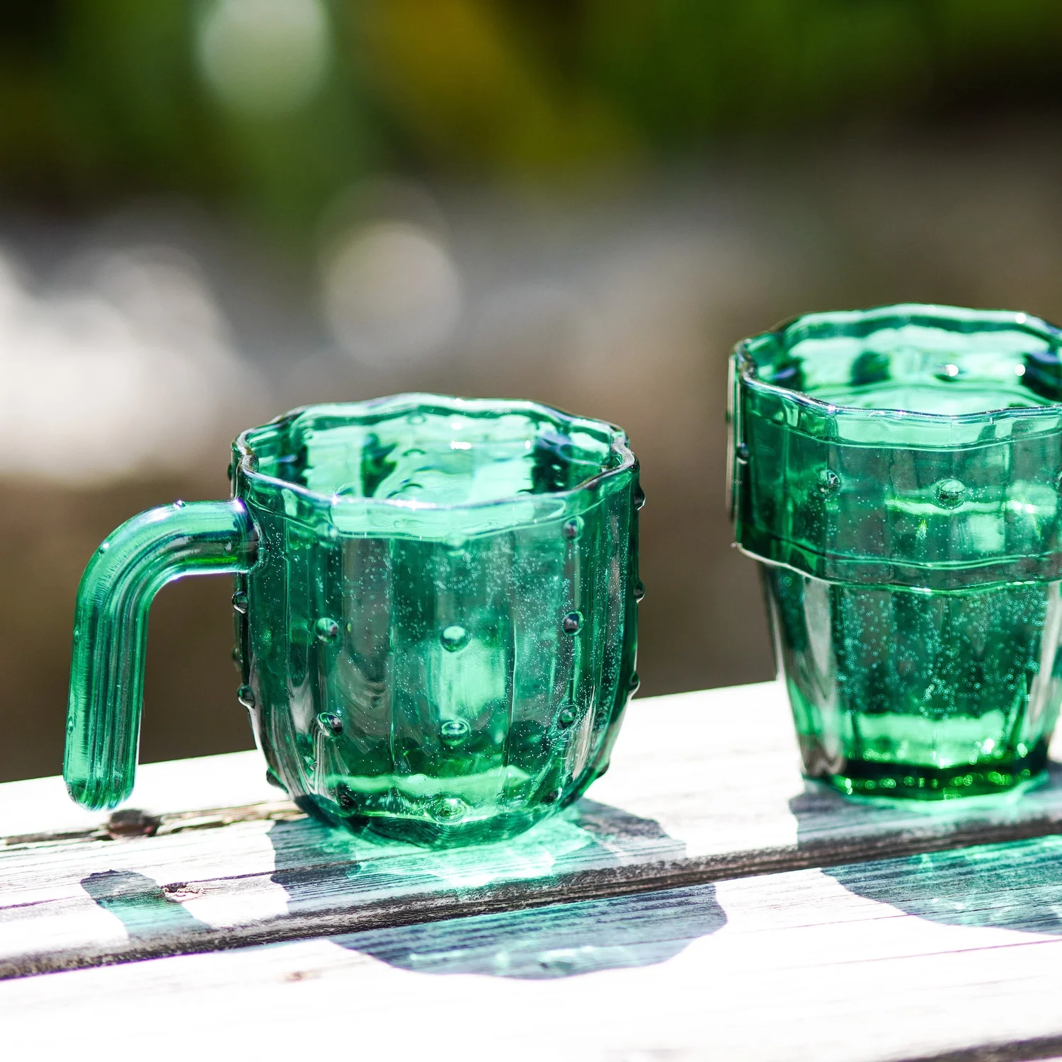 The Cactus  Handmade Stacking Cocktail Glasses  Set of 6 Unique Gift   gkotta