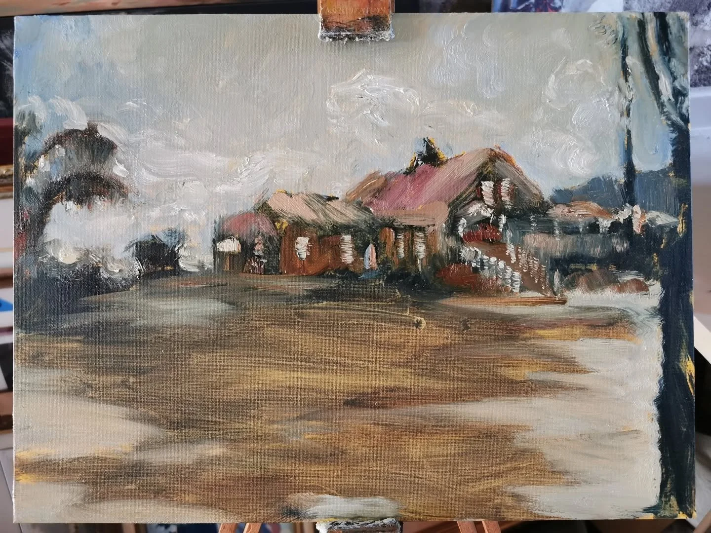 'Rockfield house, Jamaica'

Quick oil sketch on canvas panel