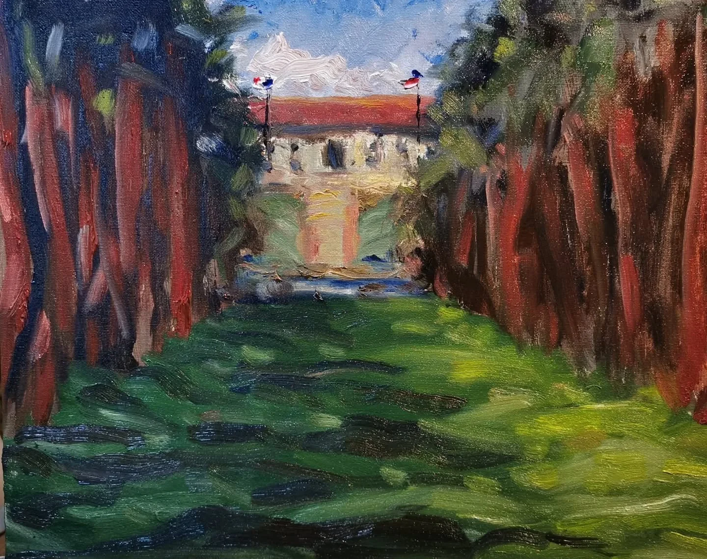 Edificio de La Administraci&oacute;n del Canal de Panam&aacute; circa 1999
Panama Canal Administration Building circa 1999.

14&times;18 oil on canvas panel