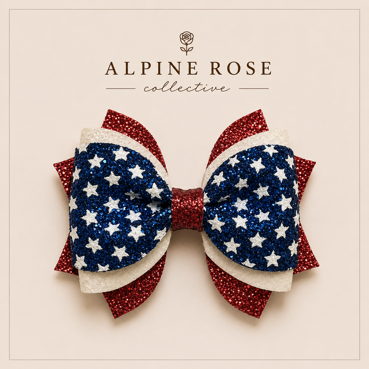 glitter star bow