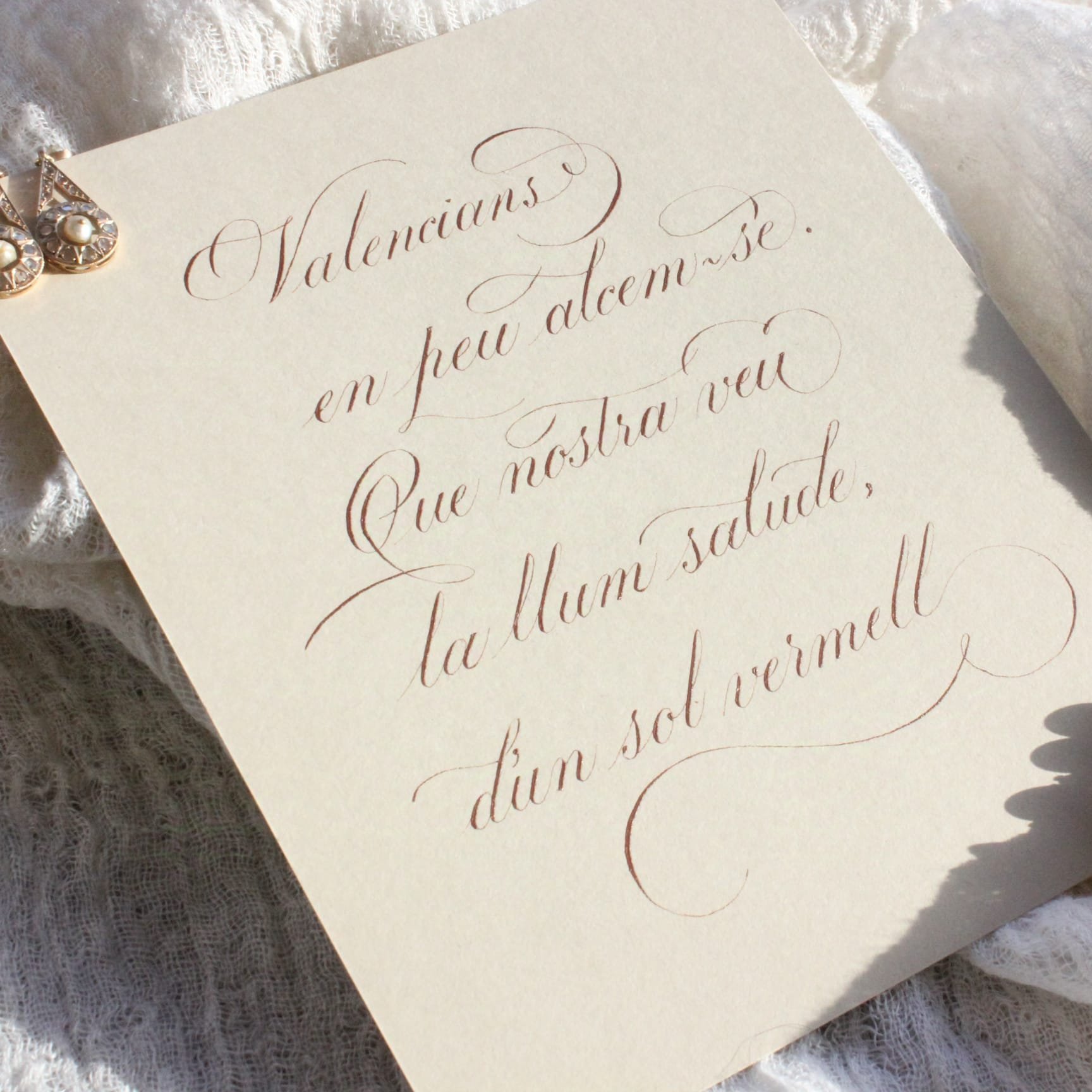 Copperplate callgraphy