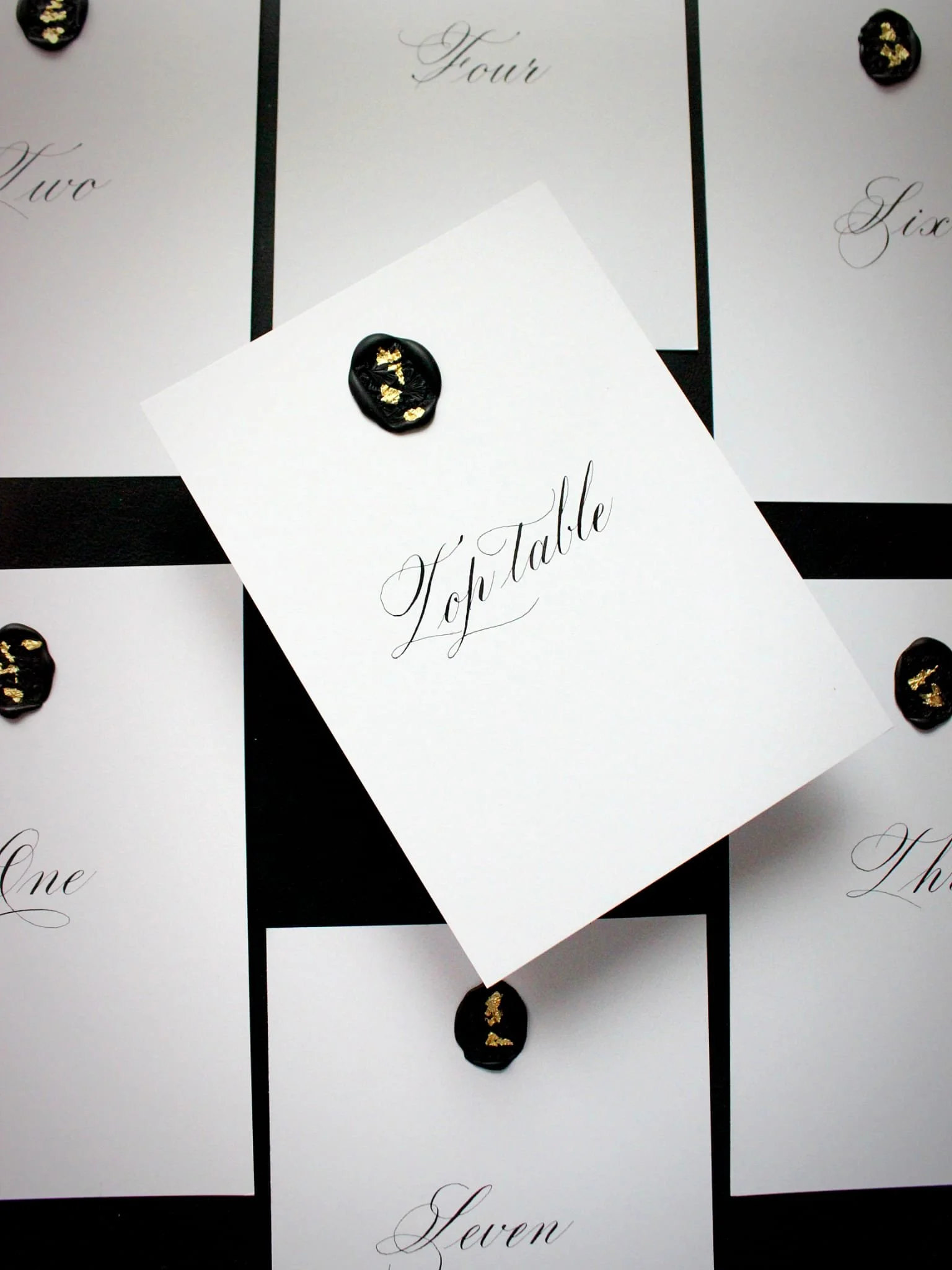 Wedding table numbers