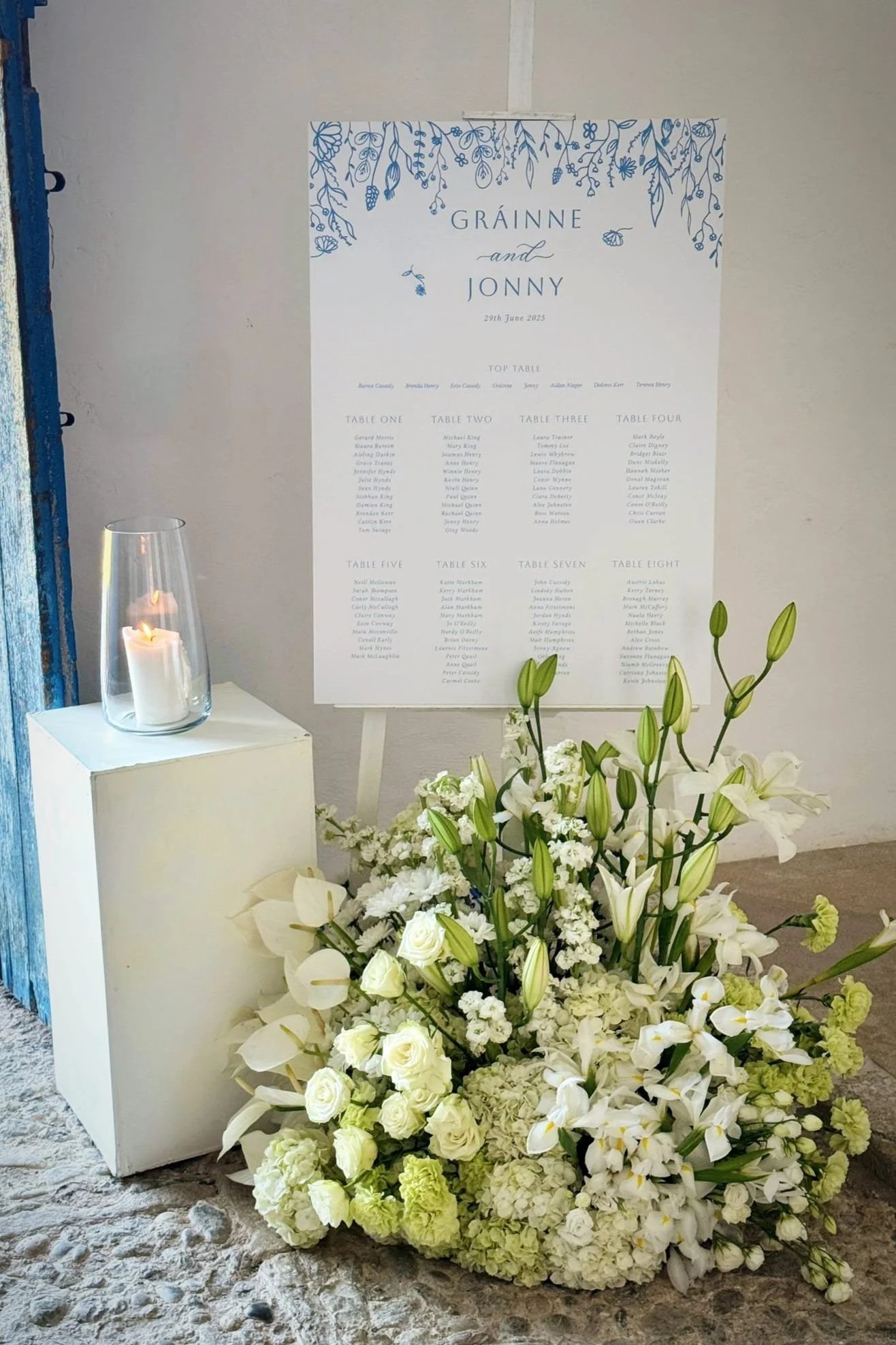 Mallorca wedding signage. Wedding calligraphy