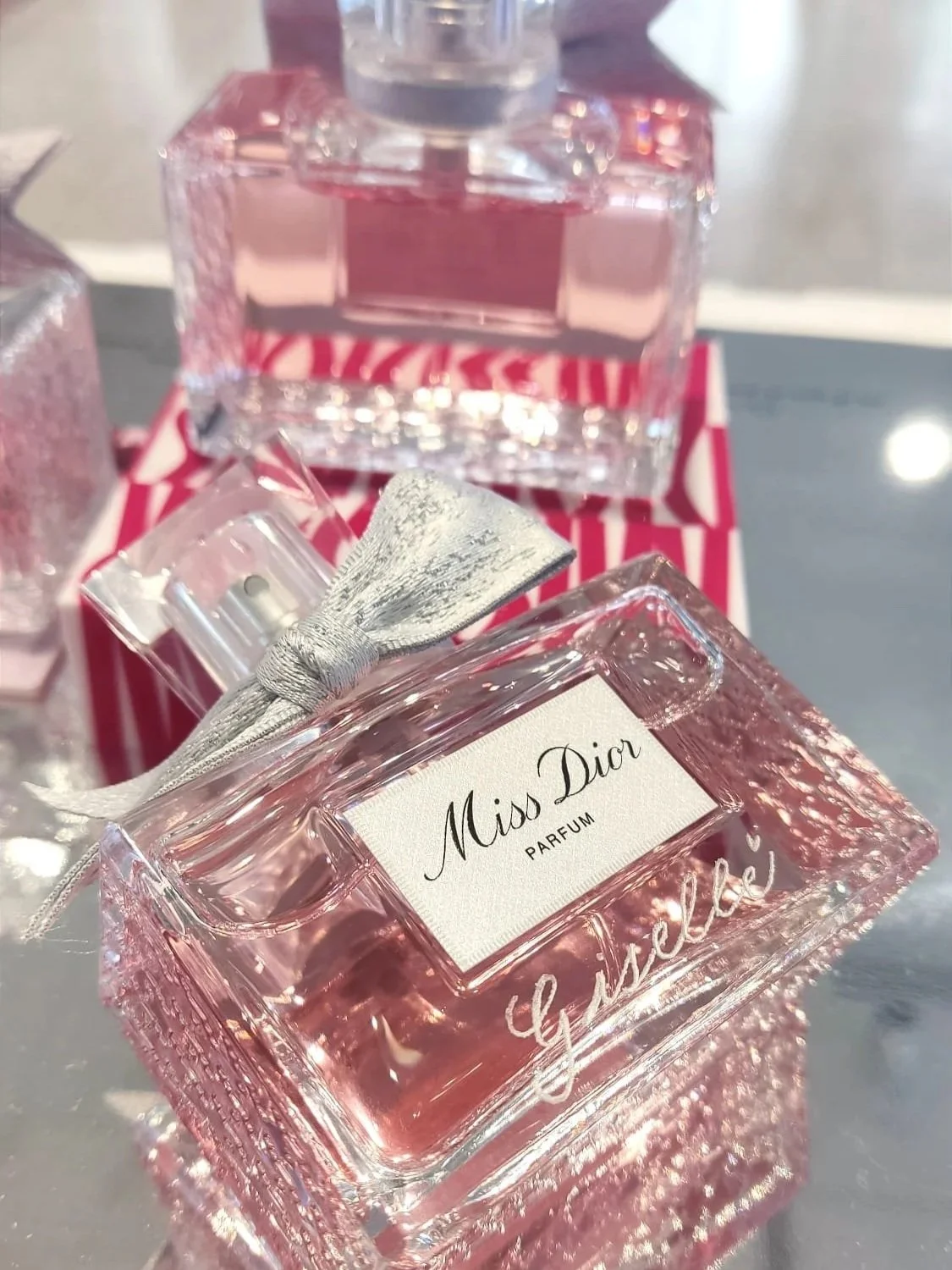 Engraved perfume bottle. Brand activation. Mallorca engraving