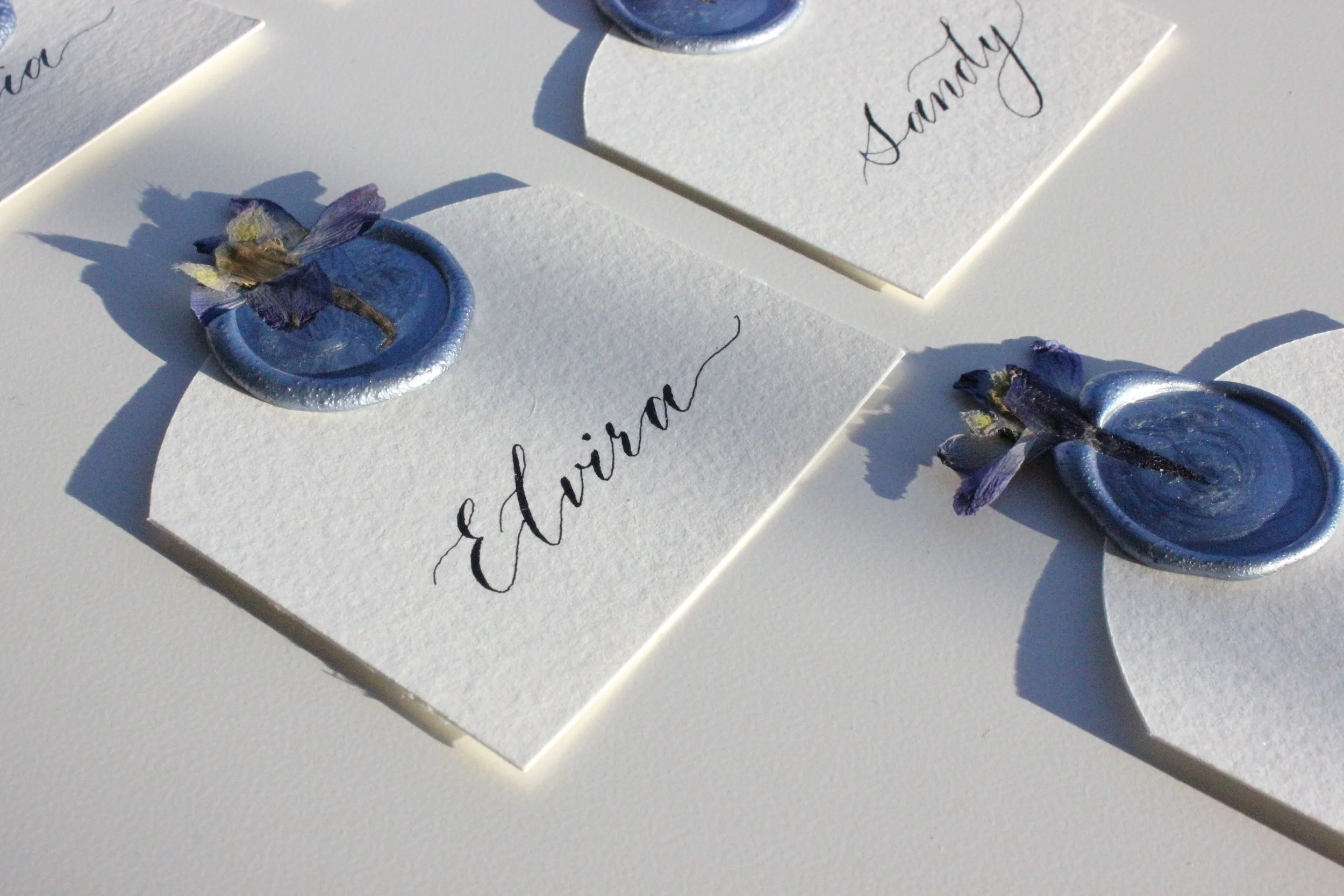 Wedding stationery and signage name cards