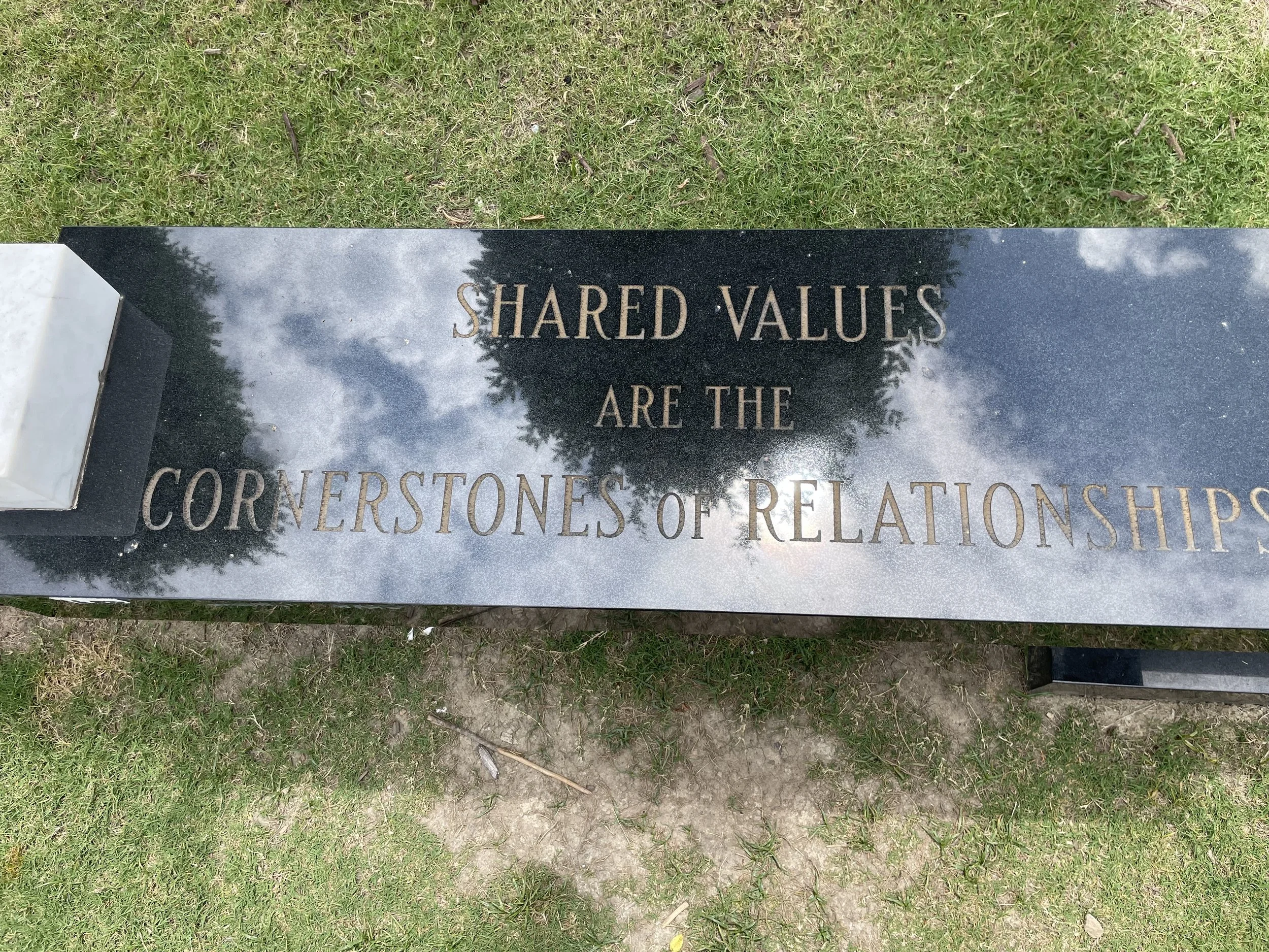 Shared Values Bench 