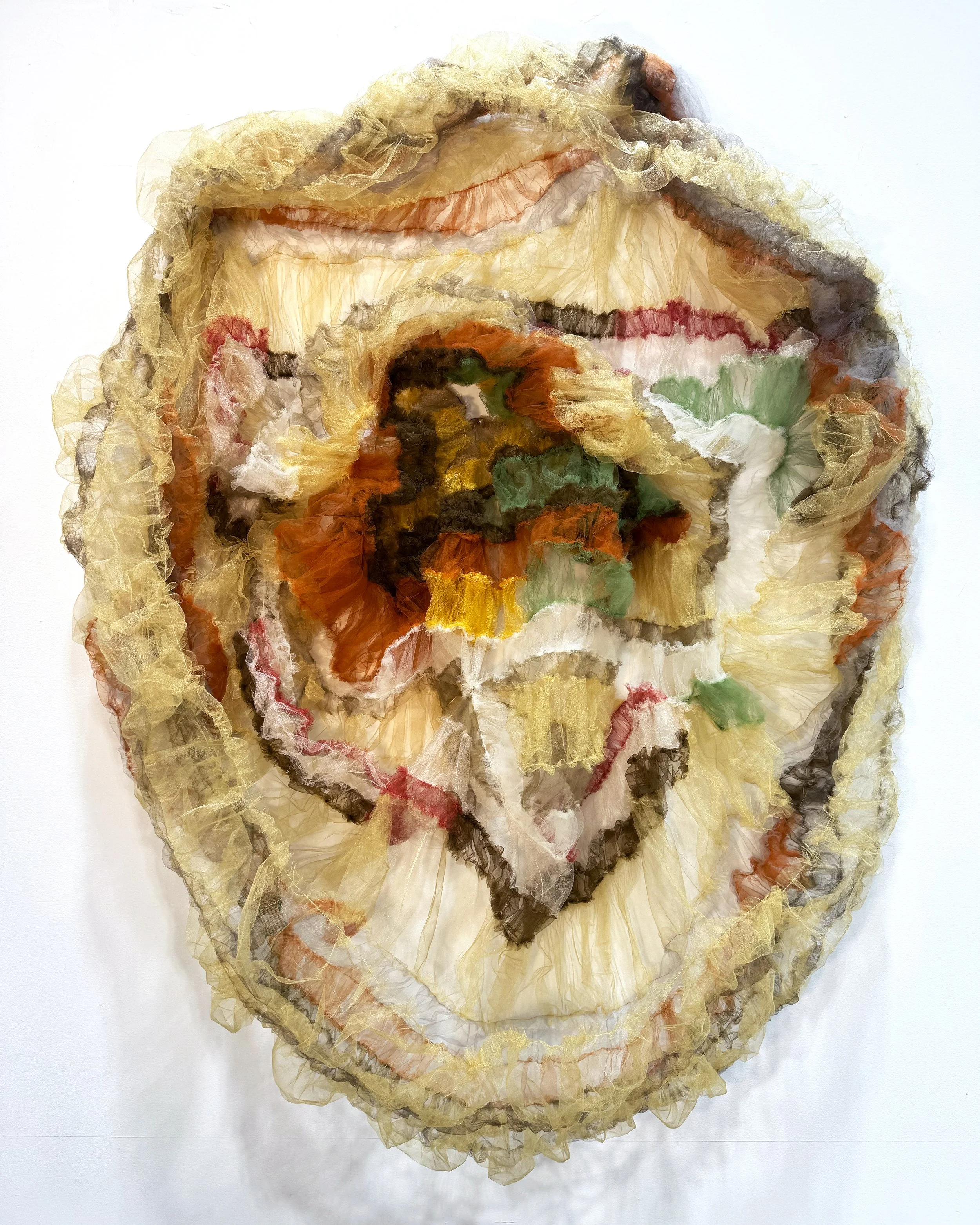 Topographia | Soft Sculpture, Tulle, Satin |
8ft x 10ft x 1.5ft
