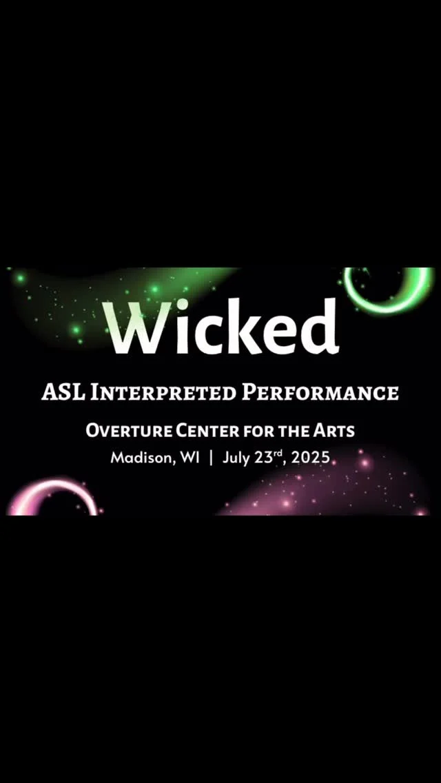 #Wicked has one more interpreted show at the @overturecenter this week, Wednesday the 23rd. Check out the link in our bio to buy tickets! #theater #accessible #interpreters #deaf #deafcommunity