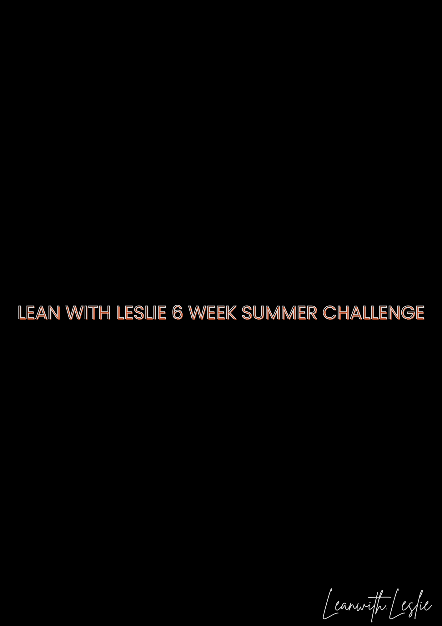 6 WEEK SUMMER CHALLENGE