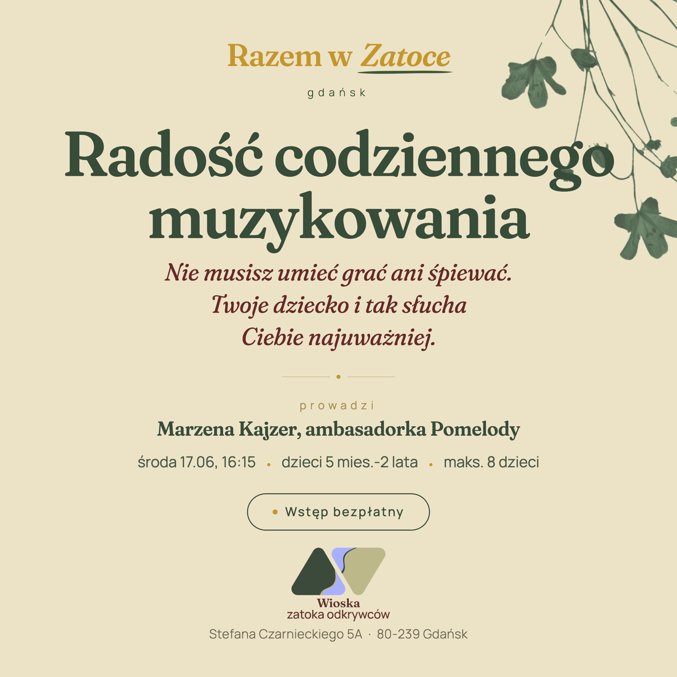 Radość rodzinnego muzykowania - spotkanie z Marzeną Kajzer | Wioska Zatoka Odkrywców w Gdańsku🧡