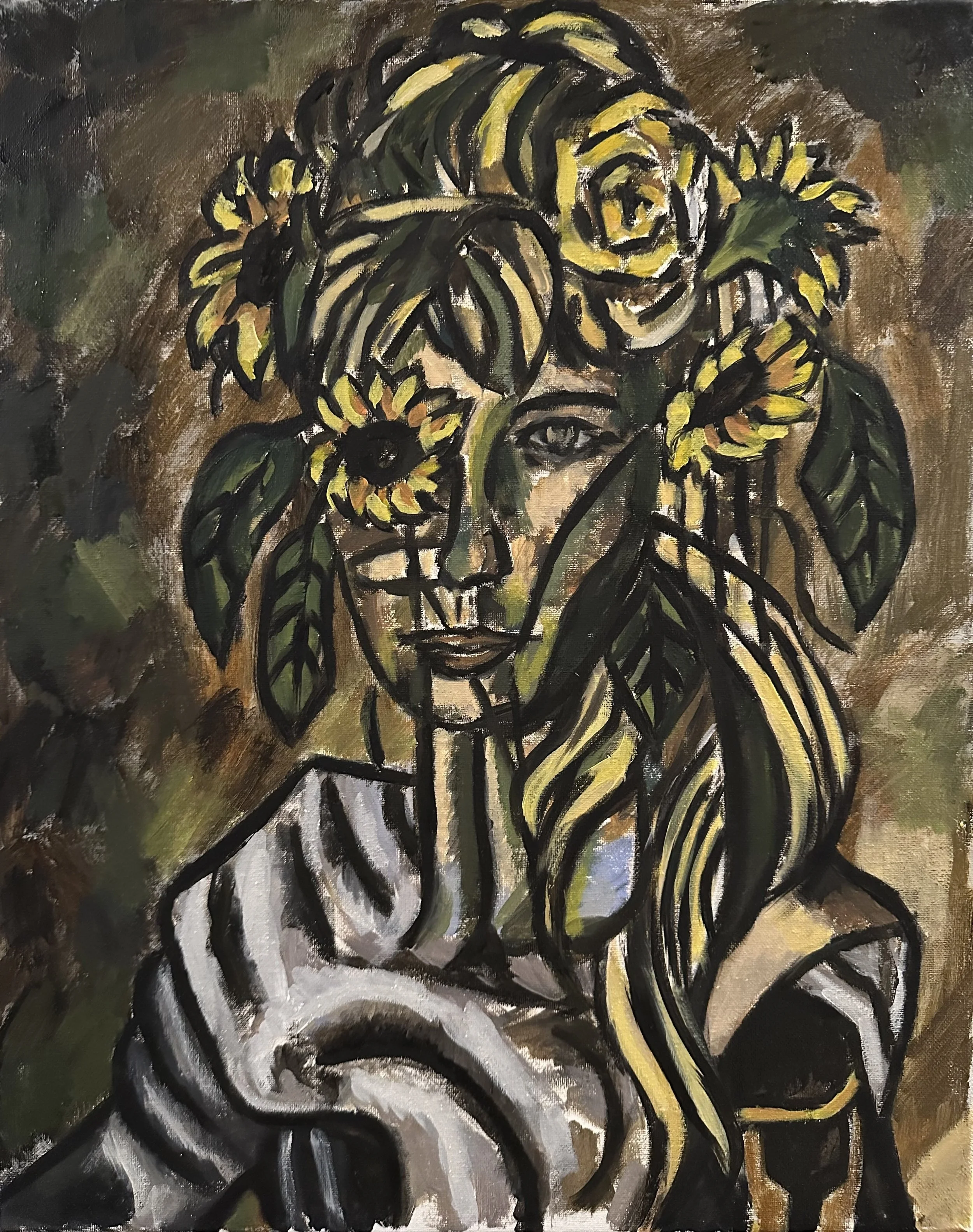 Girl with Ponytail and Vase of Flowers.jpeg