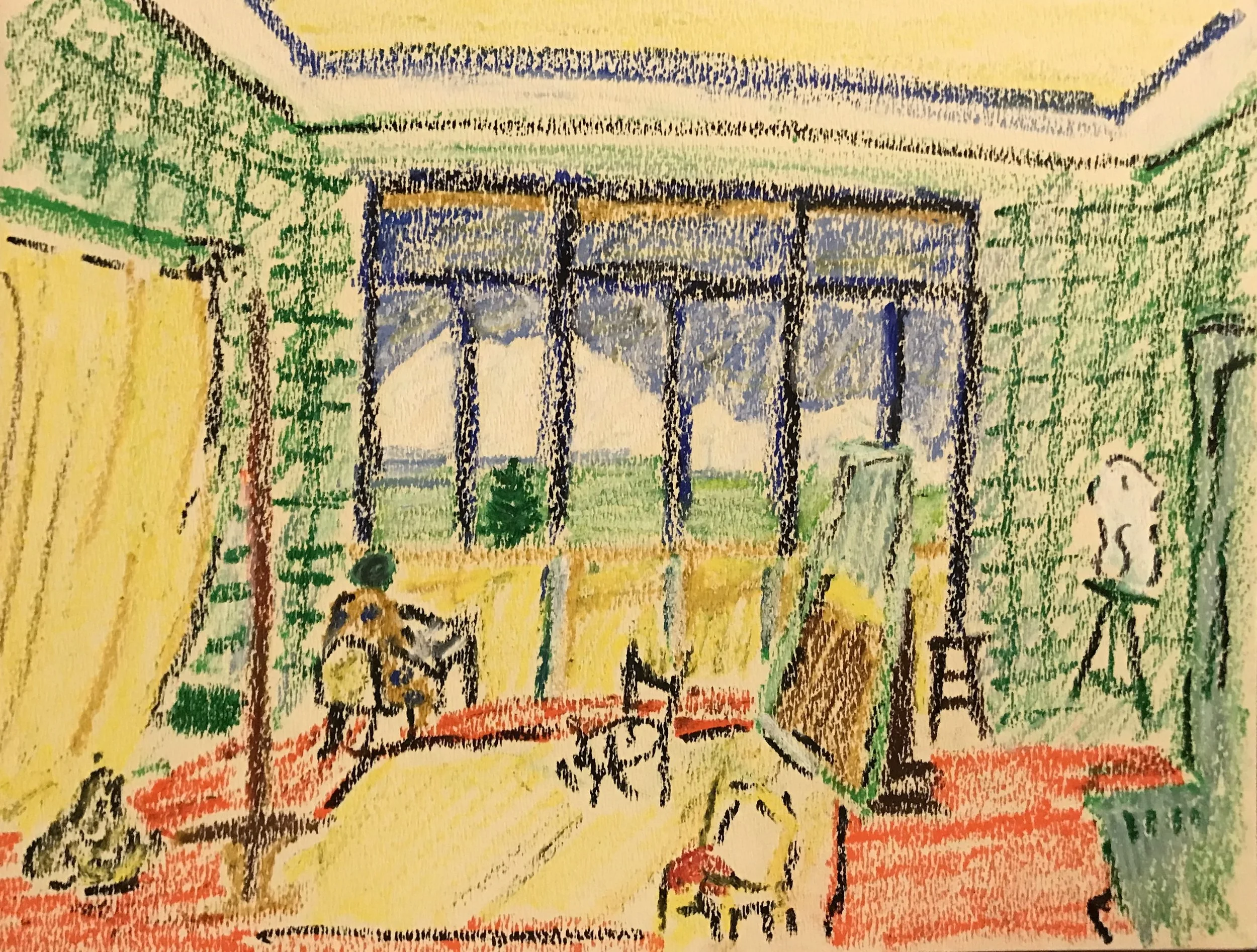 Matisse Study (2023) 12in x 9in - Oil Pastel on Paper