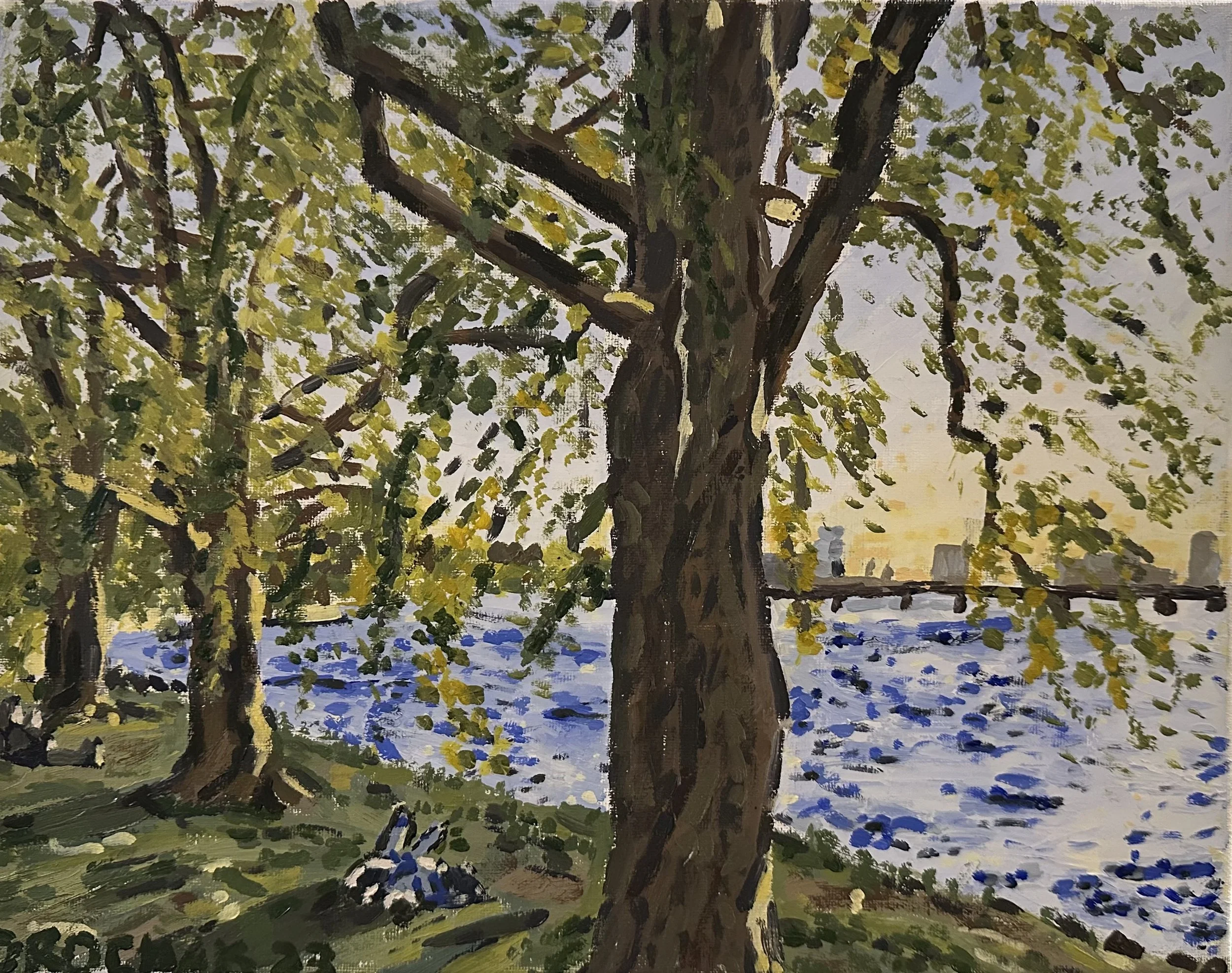 Landscape III (2023) 14in x 11in - Acrylic Paint on Canvas