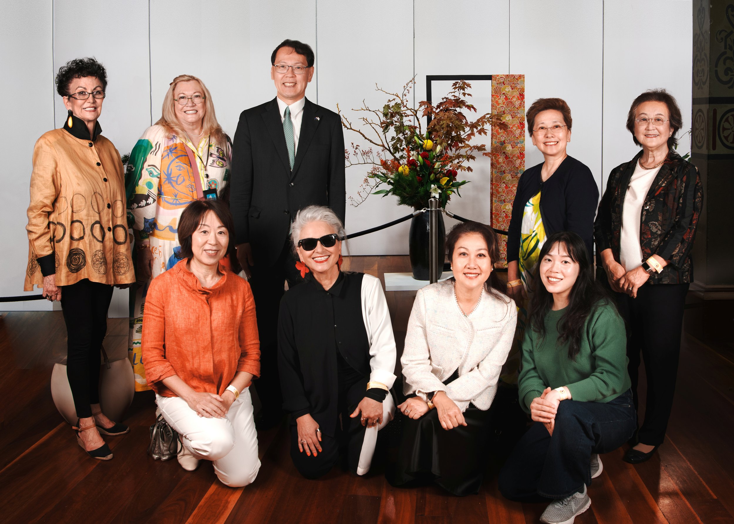 Mr Tokuro Furuya (Consulate-General of Japan in Melbourne) and Exhibitors