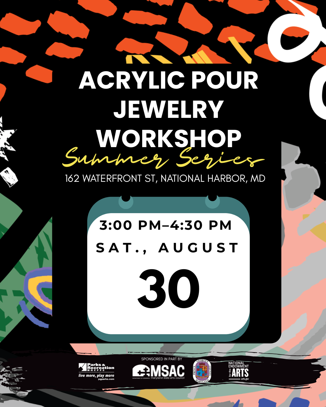 Acrylic Pour Jewelry Workshop