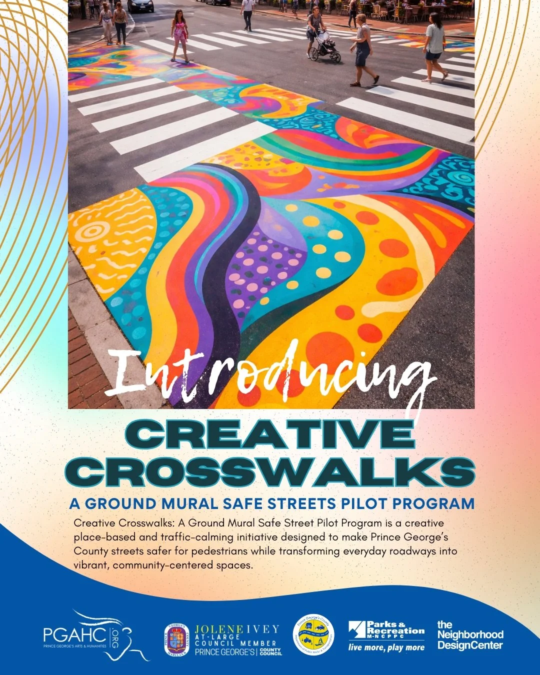 🎨 BIG NEWS: Prince George's County is launching a Ground Mural Pilot Program!

Five community roadways across the County will be transformed with vibrant ground murals that beautify neighborhoods, calm traffic, and celebrate our local culture.

This