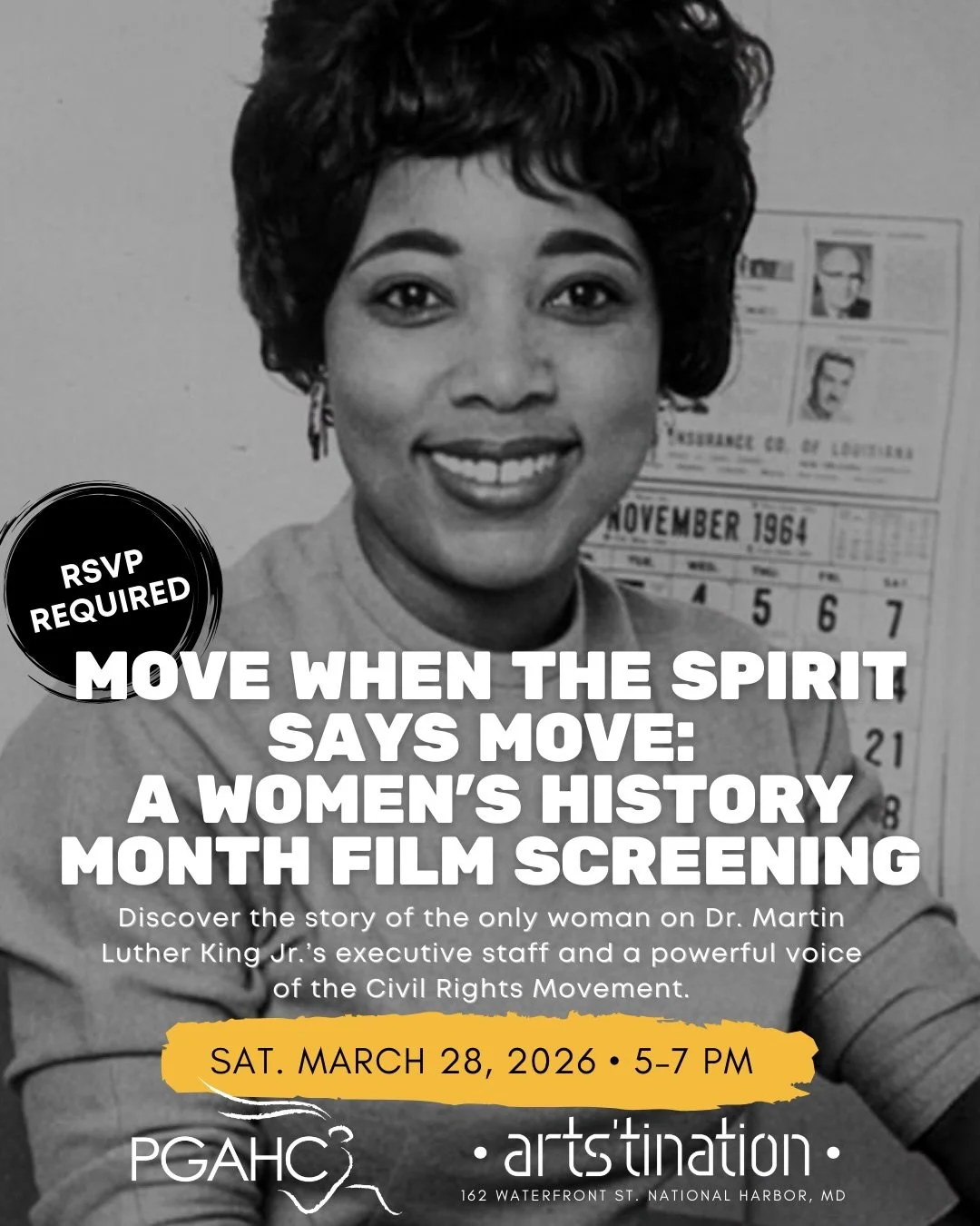 🎬 Women&rsquo;s History Month Film Screening

Join us at Arts&rsquo;tination for a special screening of

MOVE WHEN THE SPIRIT SAYS MOVE: The Legacy of Dorothy Foreman Cotton

Dorothy Foreman Cotton was a powerful yet often overlooked leader of the C