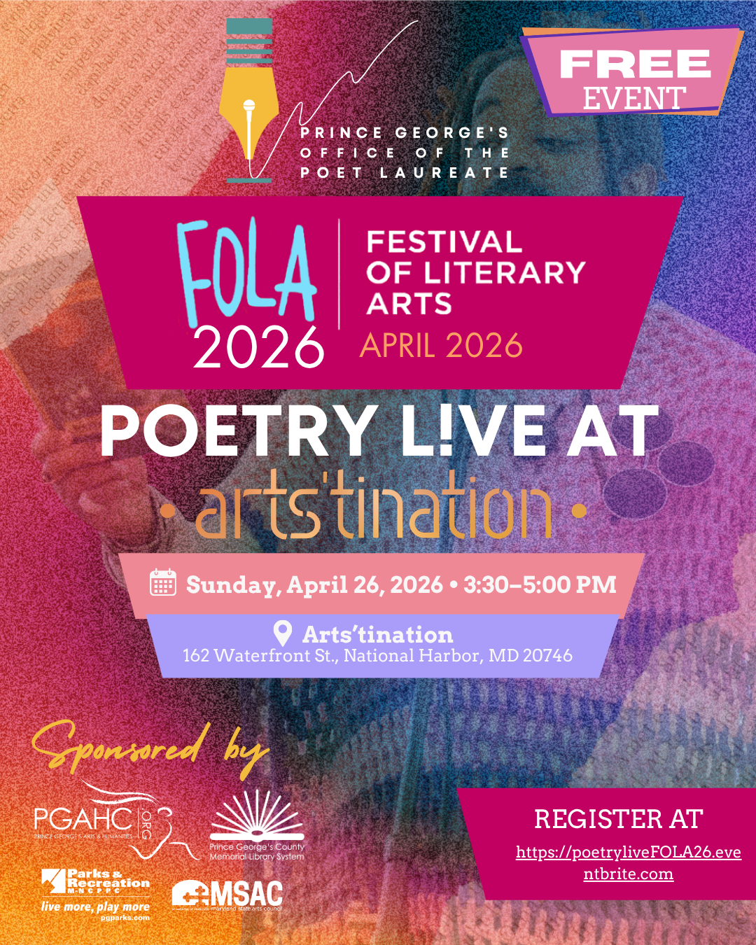Poetry LIVE at Arts'tination