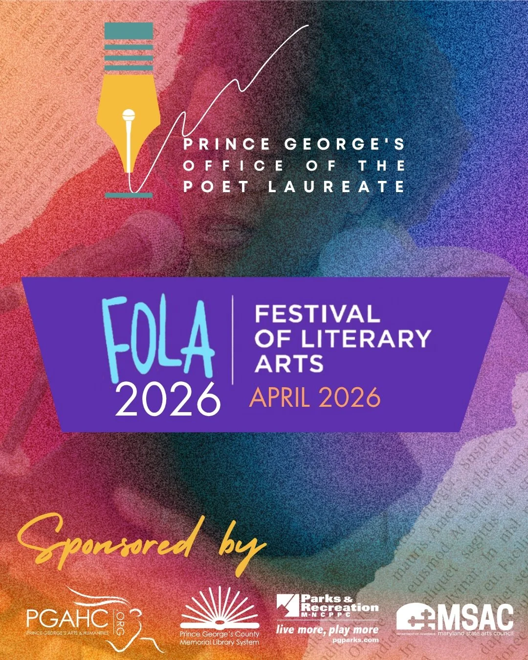 📚✨ The Festival of Literary Arts is back!

Join us this upcoming week and weekend for a celebration of poetry, storytelling, and the power of words across Prince George&rsquo;s County. From workshops to live performances to the naming of our next Po