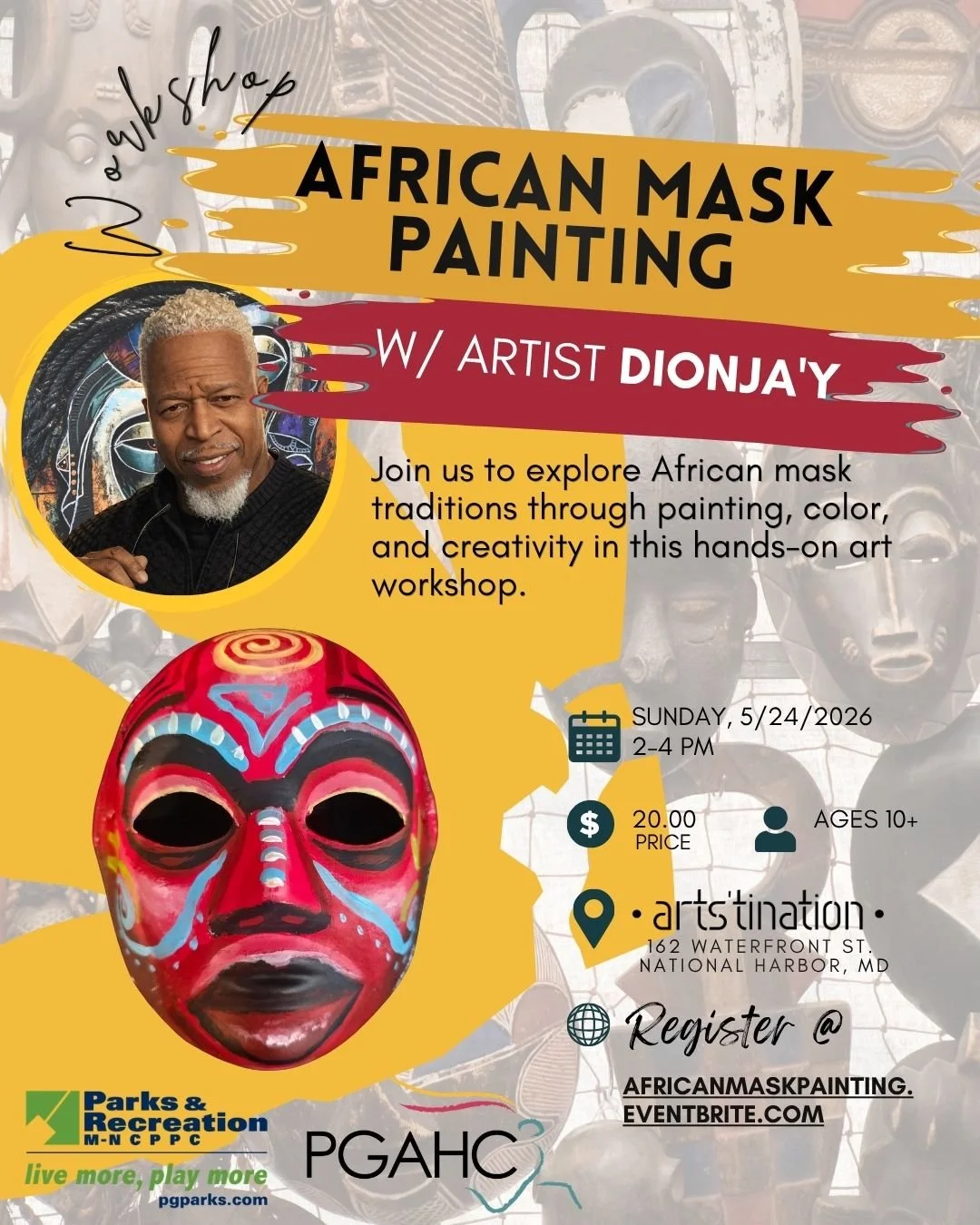 African Mask Painting with Artist DionJa’y