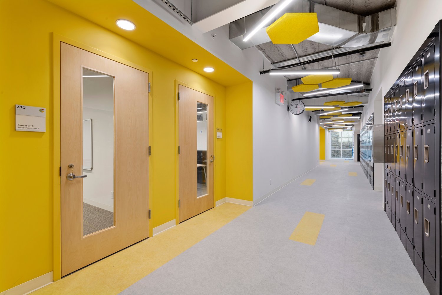 Hallway with lockers