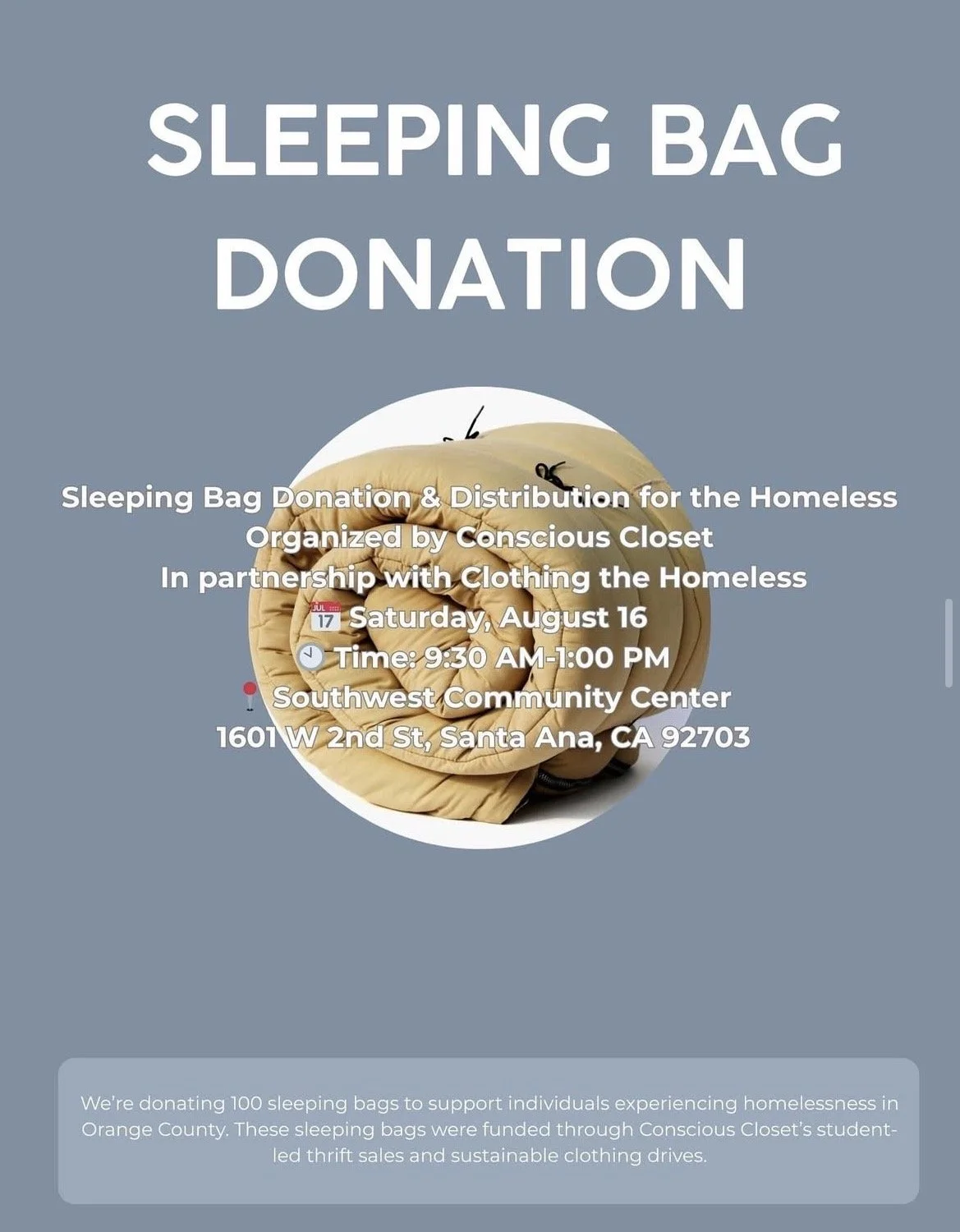 Sleeping Bag Donations