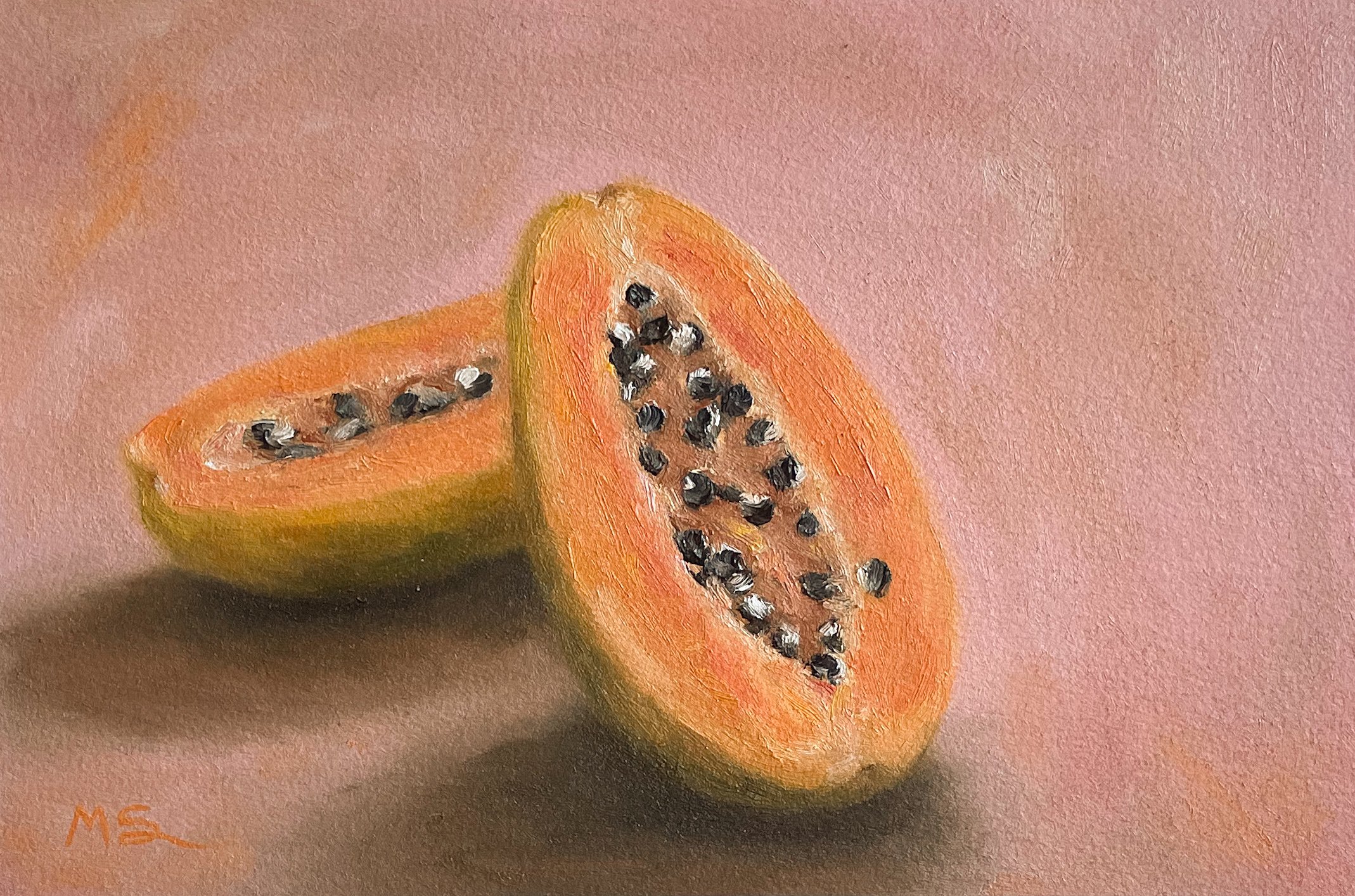 SOLD | Commission of Papa's Paw Paw, 2024 | Oil on Arches paper