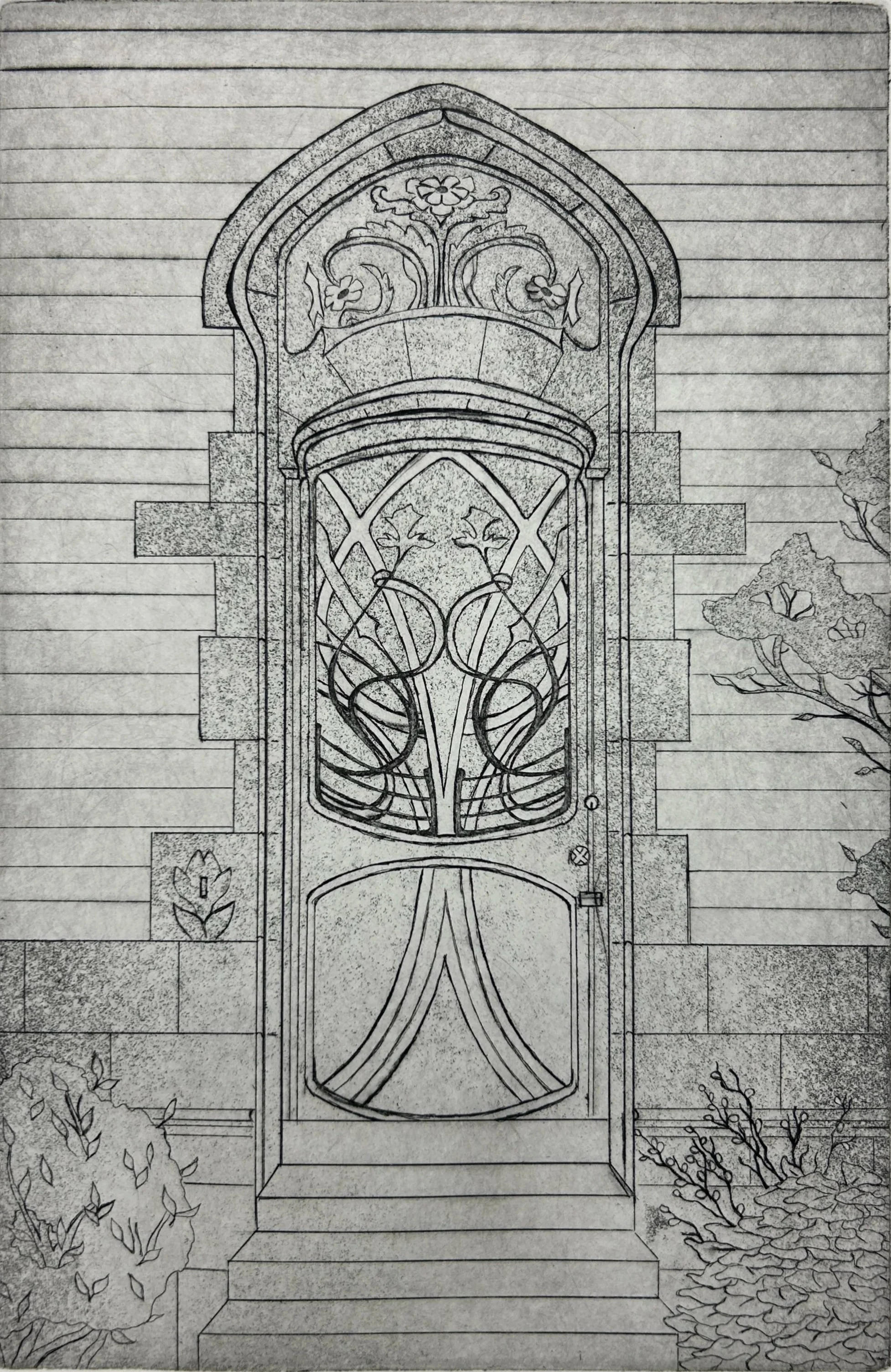 "Welcome", Intaglio Print