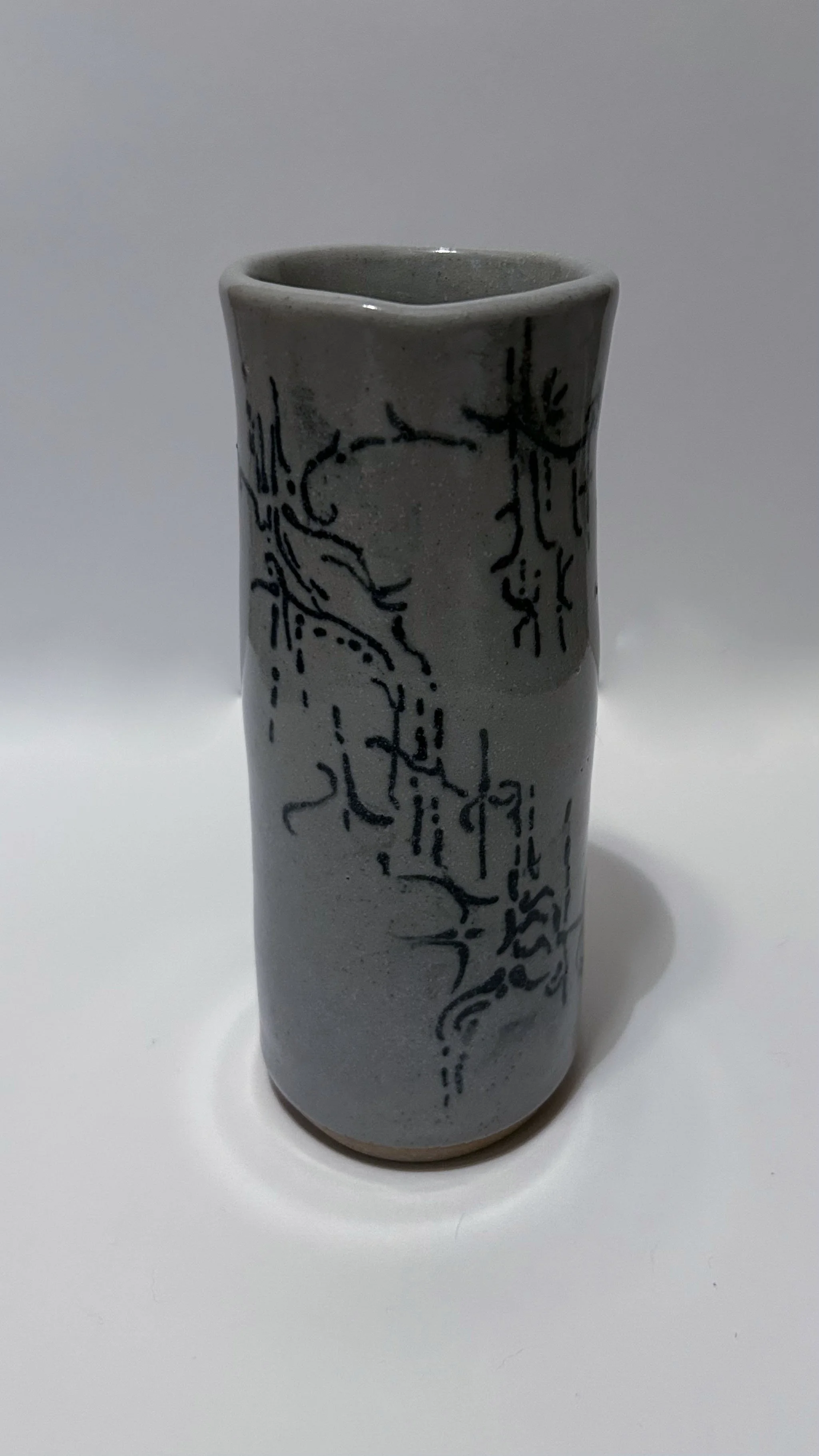 black wash test painted under clear ^10 glaze