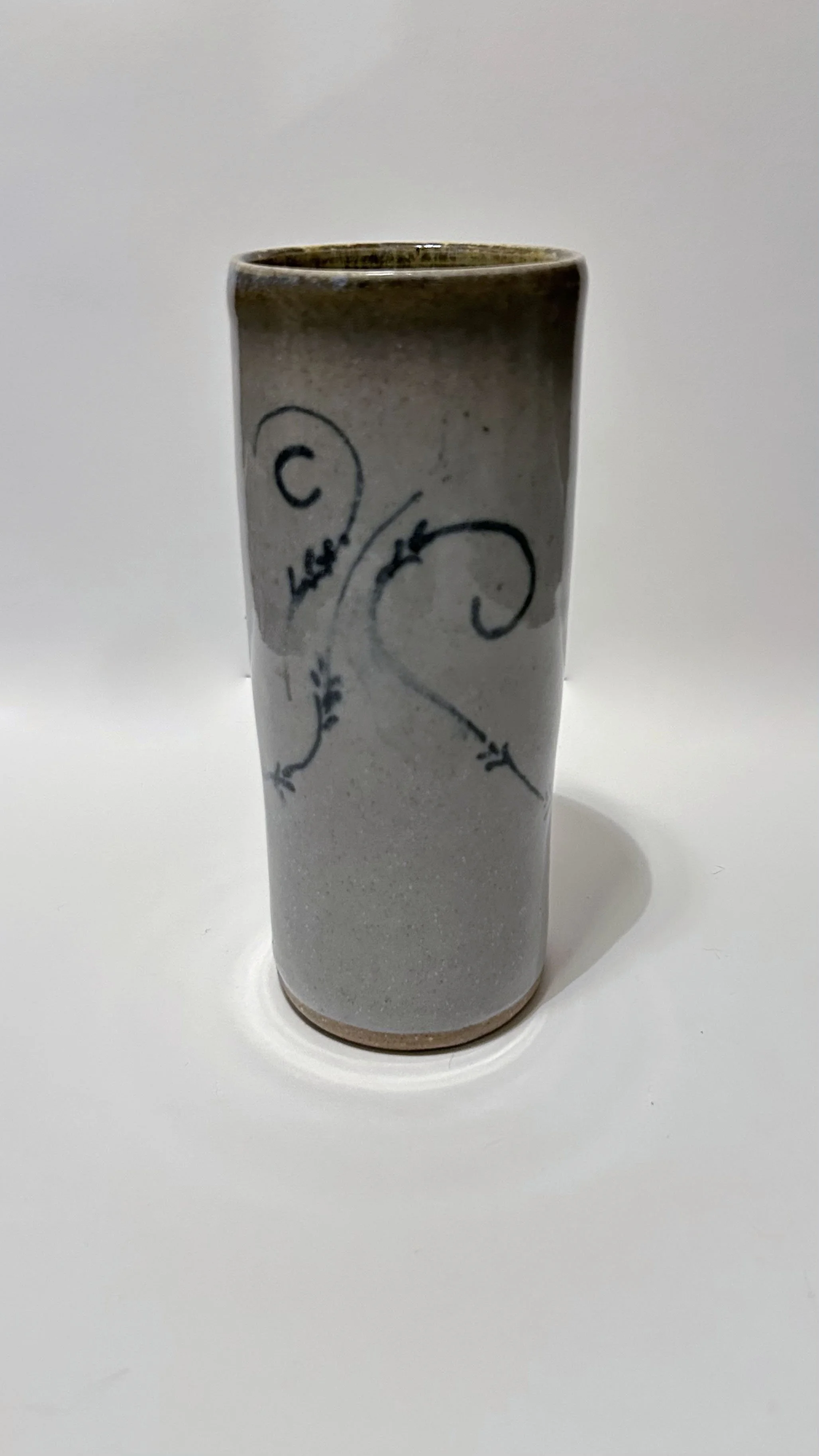black wash test painted under clear and bone ash ^10 glaze