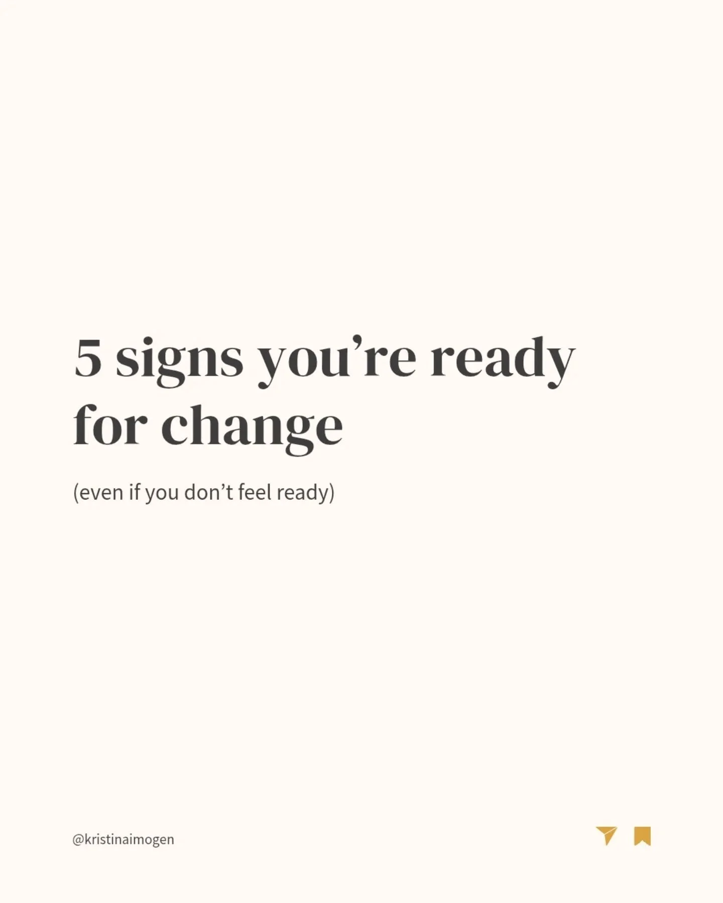 You don&rsquo;t always KNOW you&rsquo;re ready for change. Sometimes it just starts as a quiet nudge.

Something little like &ldquo;I&rsquo;m so tired but I&rsquo;m not doing anything &lsquo;wrong&rsquo;.&rdquo;

Or &ldquo;Why does everything that us