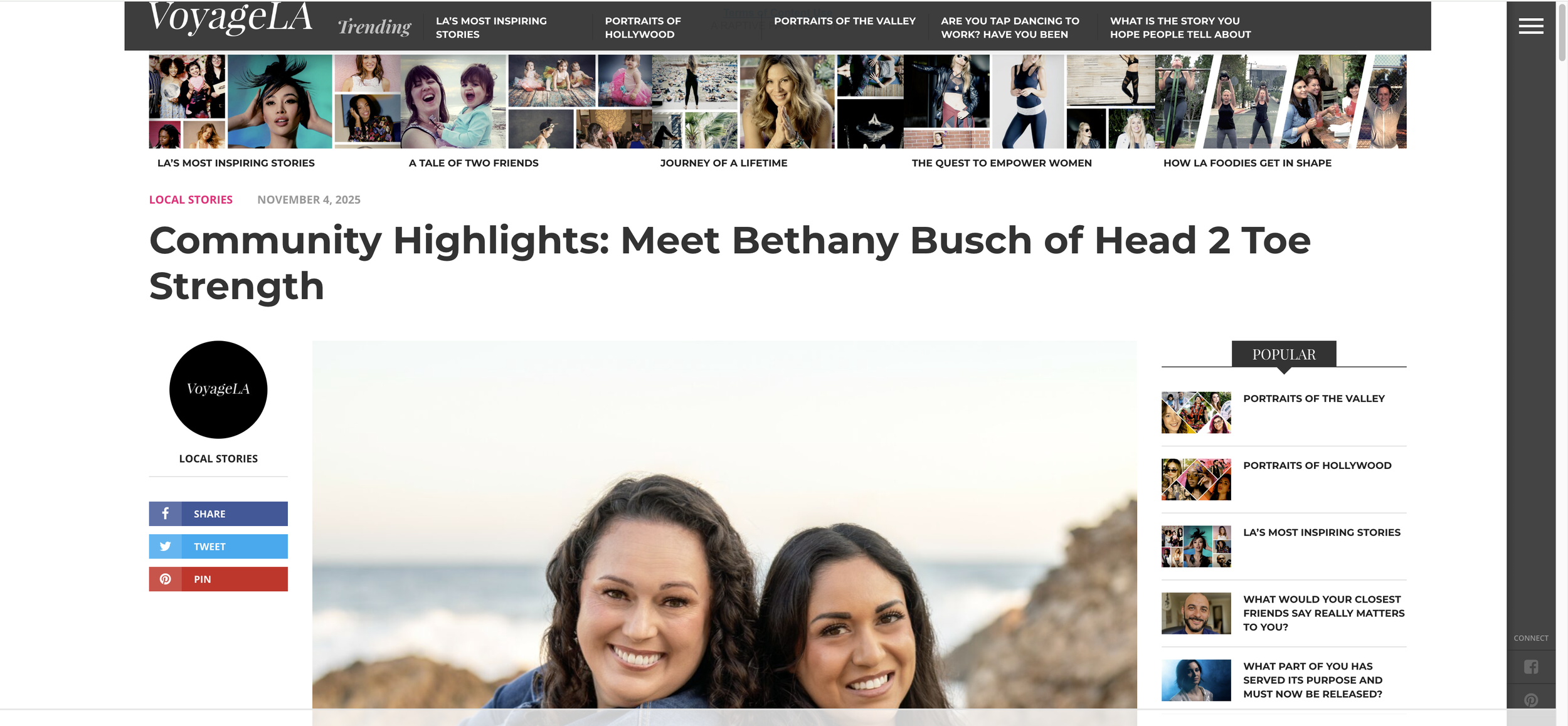 Bethany Busch featured in VoyageLA Community Highlights